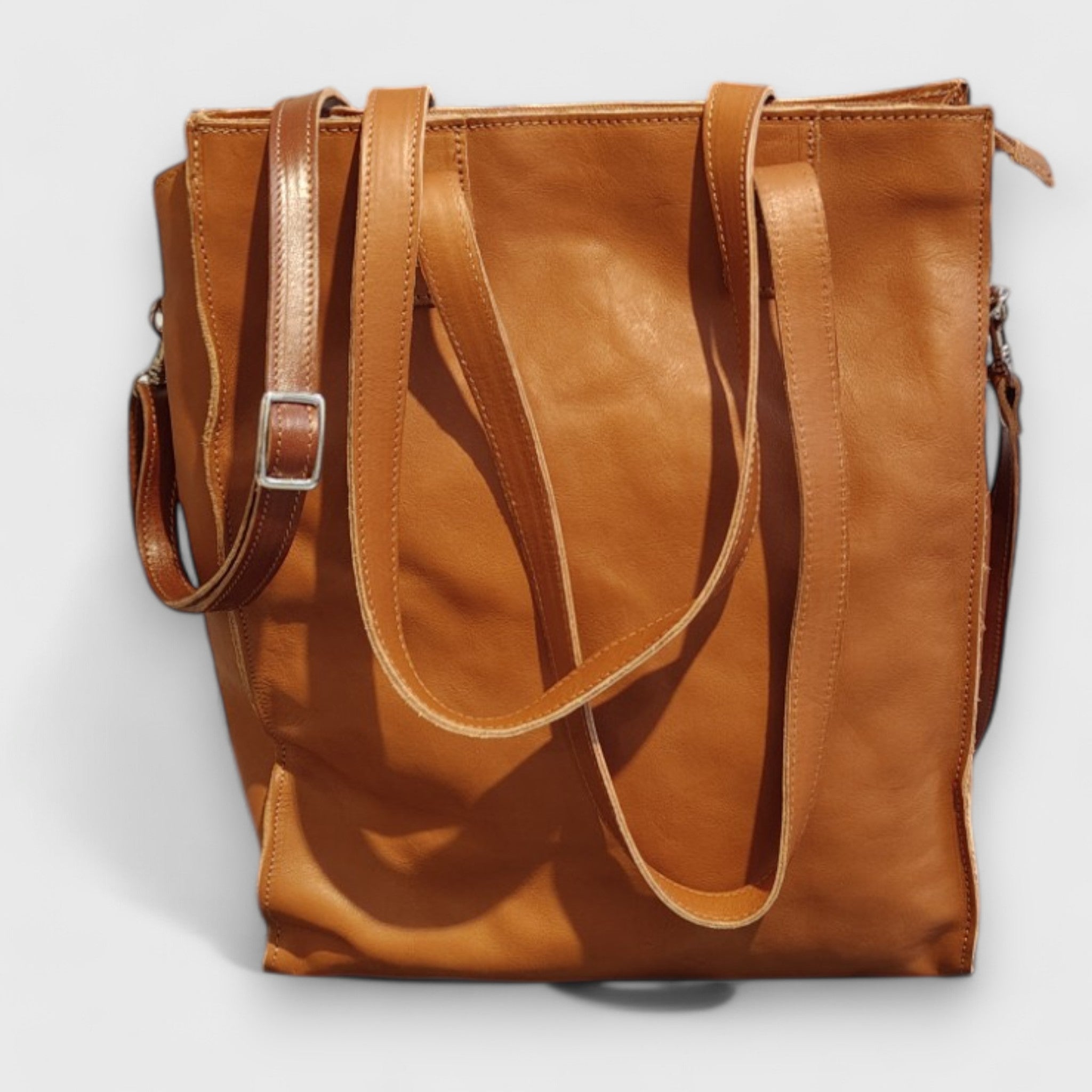 Pelletteria Pelle Nuda Milano, Artigianato italiano, vera pelle, borsa donna, shopper, Simona marrone