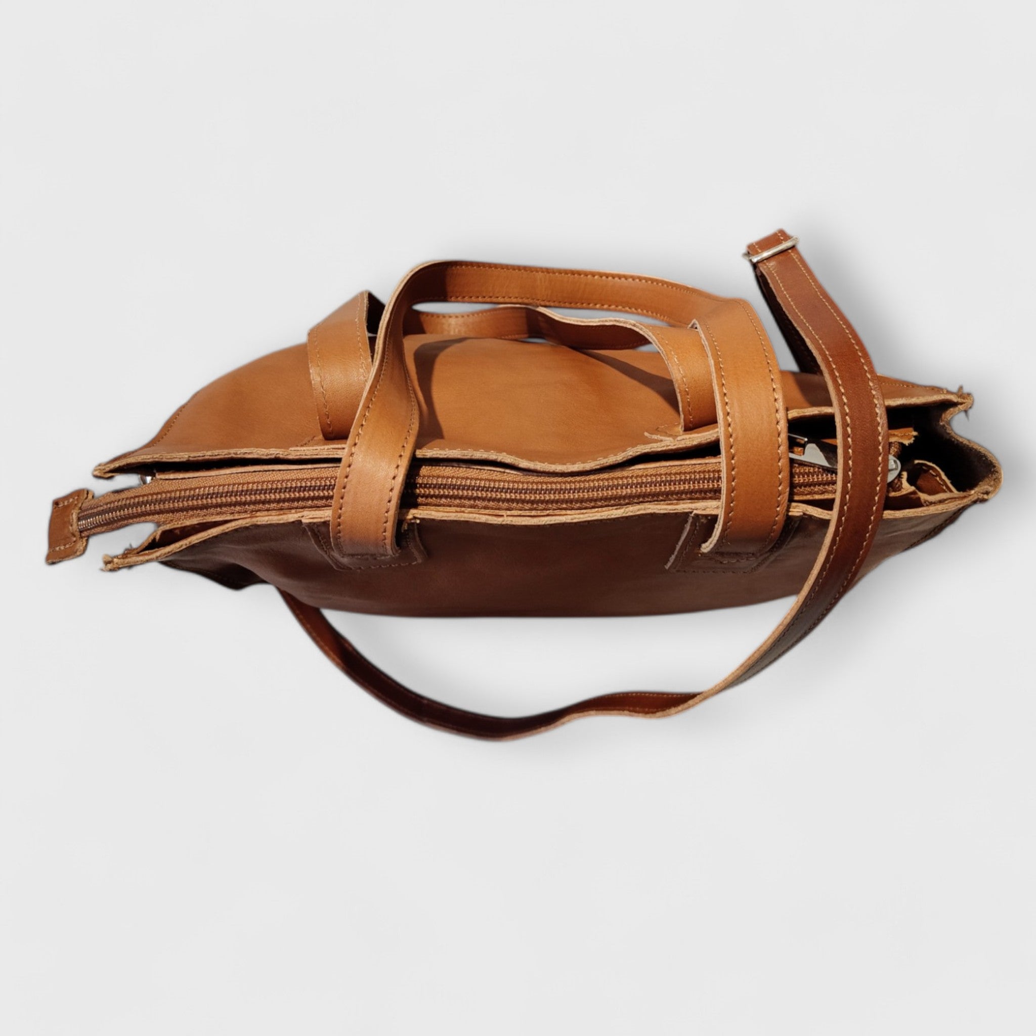 Pelletteria Pelle Nuda Milano, Artigianato italiano, vera pelle, borsa donna, shopper, Simona marrone