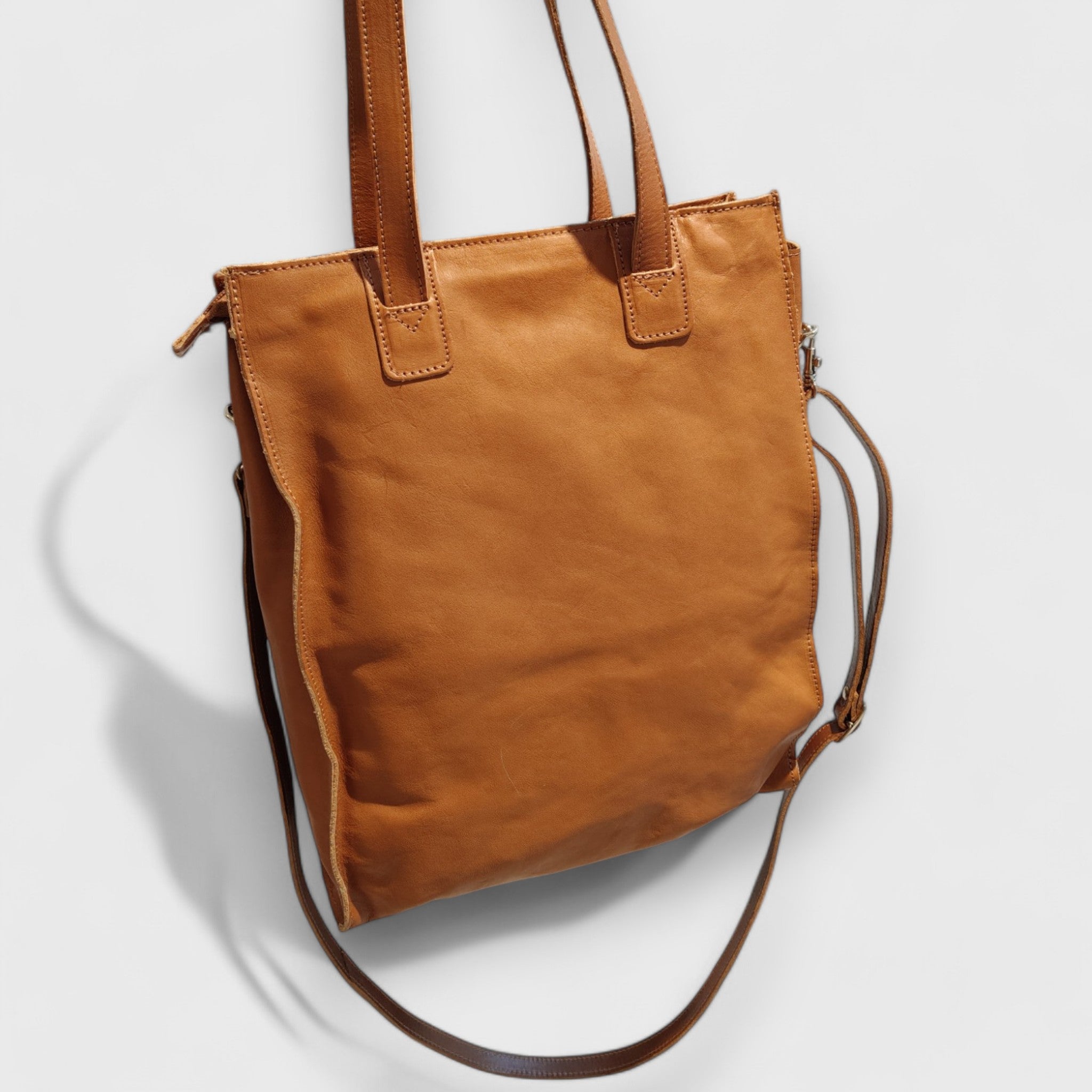 Pelletteria Pelle Nuda Milano, Artigianato italiano, vera pelle, borsa donna, shopper, Simona marrone