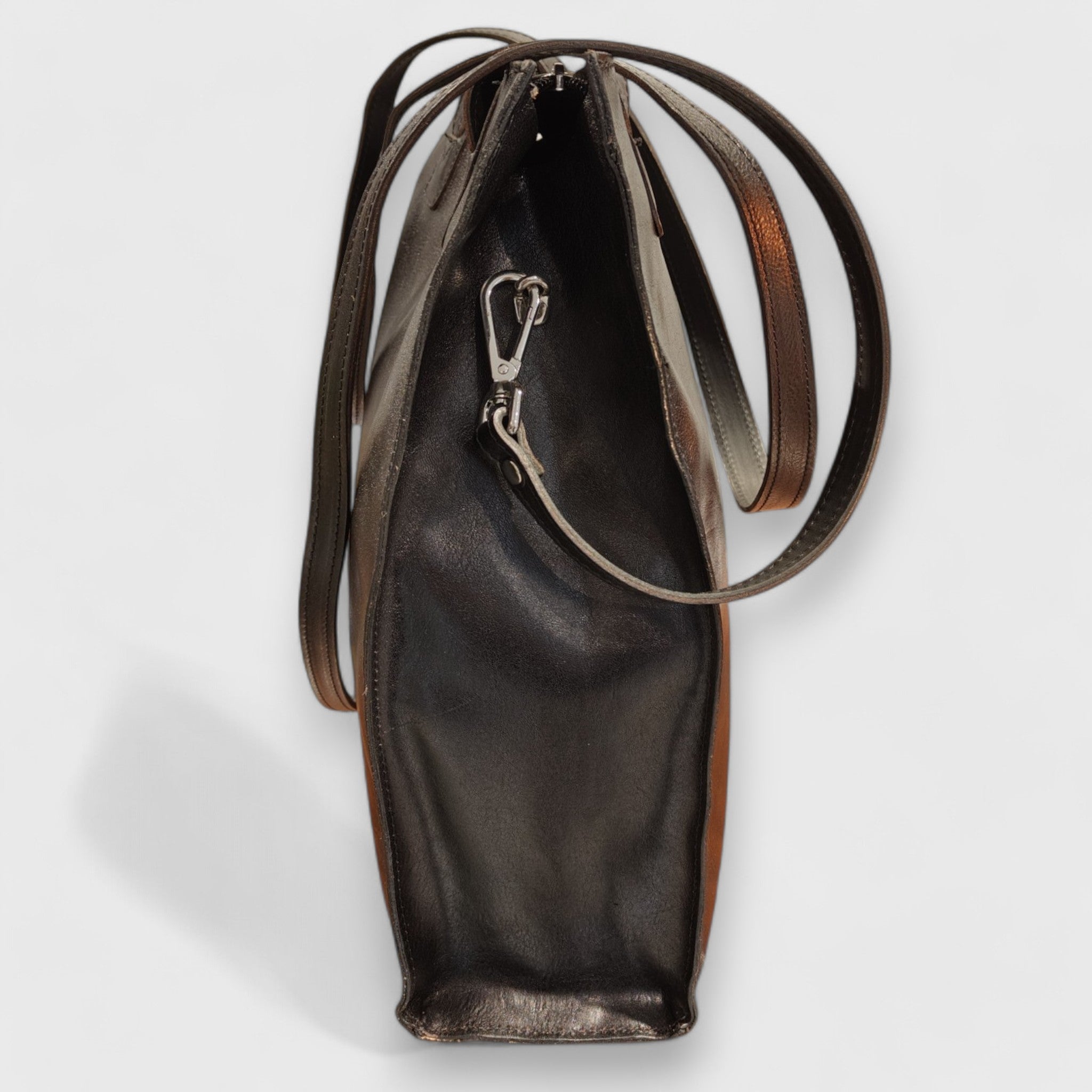 Pelletteria Pelle Nuda Milano, Artigianato italiano, vera pelle, borsa donna, shopper, Simona nero