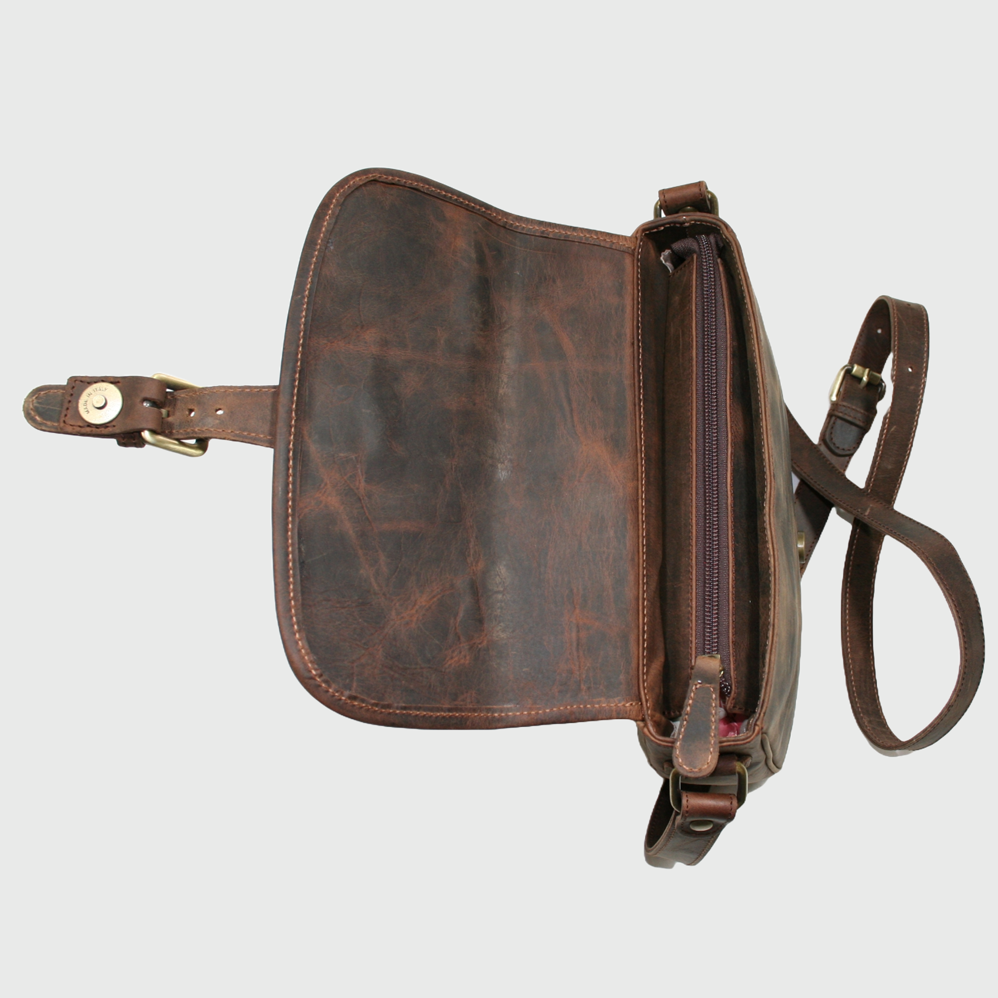 Borsa donna, borsa in pelle, vera pelle, Tolfa Marrone, artigianato italiano, Pelle Nuda