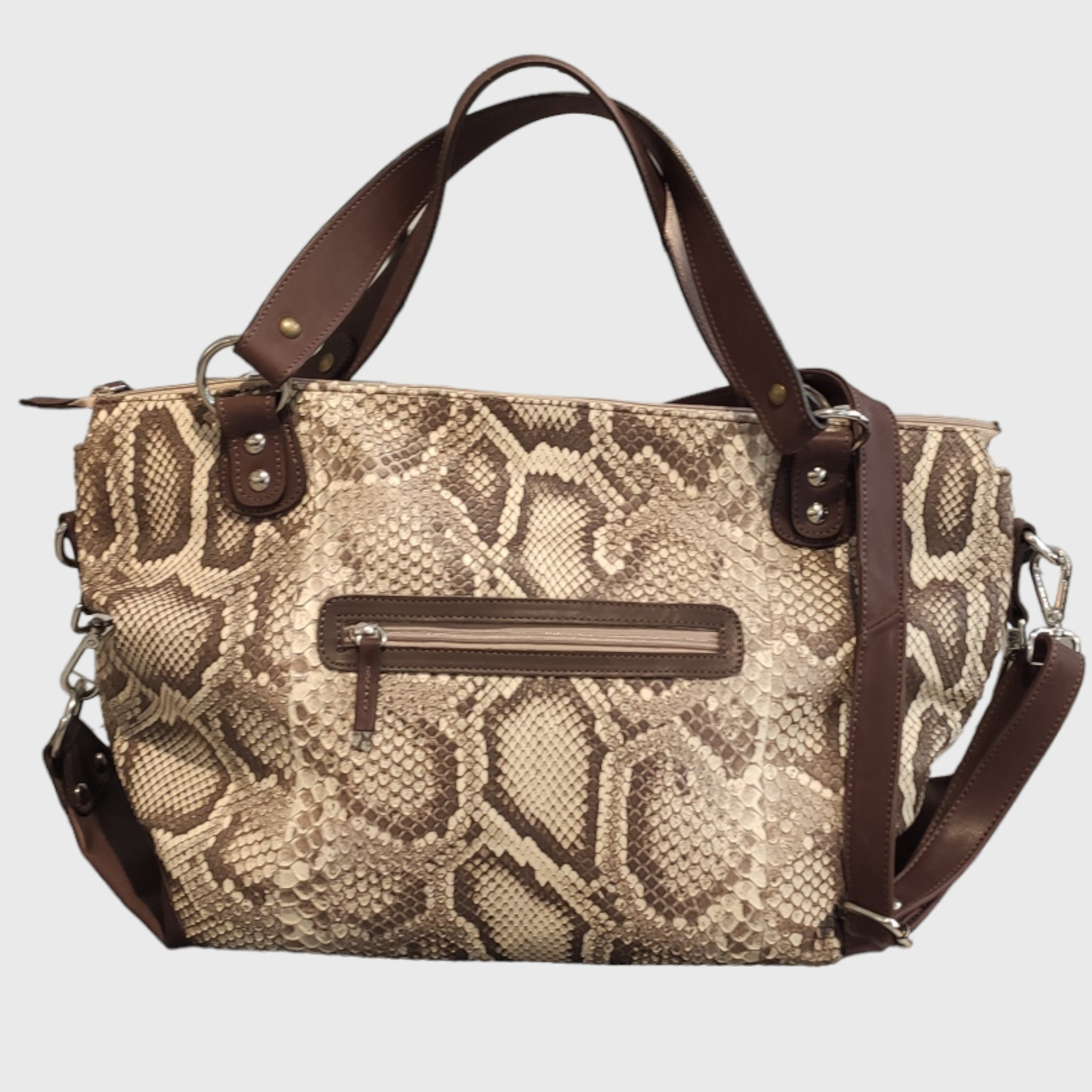 Pelletteria Pelle Nuda, Artigianato italiano, Vera pelle, Torino Pitone, Borsa donna
