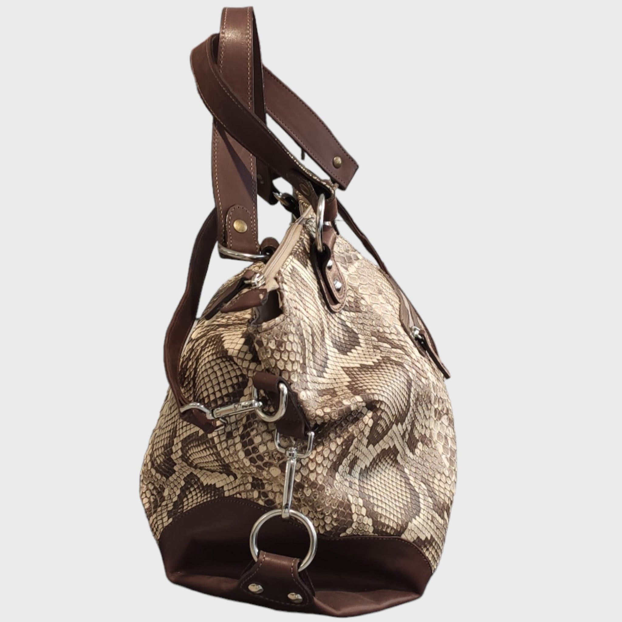 Pelletteria Pelle Nuda, Artigianato italiano, Vera pelle, Torino Pitone, Borsa donna
