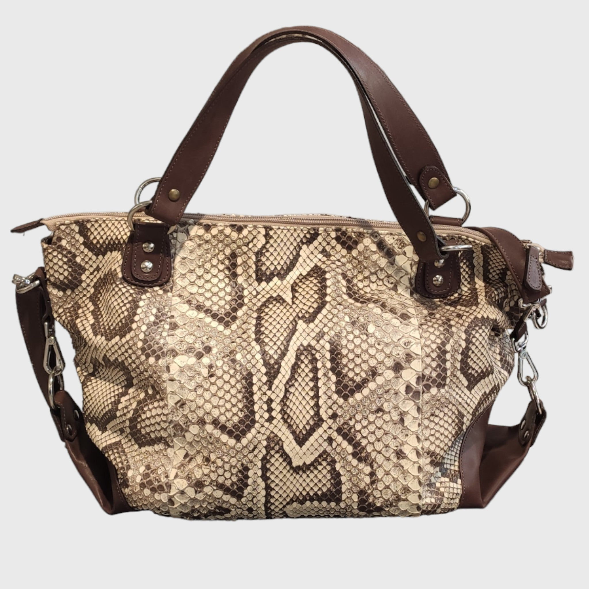 Pelletteria Pelle Nuda, Artigianato italiano, Vera pelle, Torino Pitone, Borsa donna