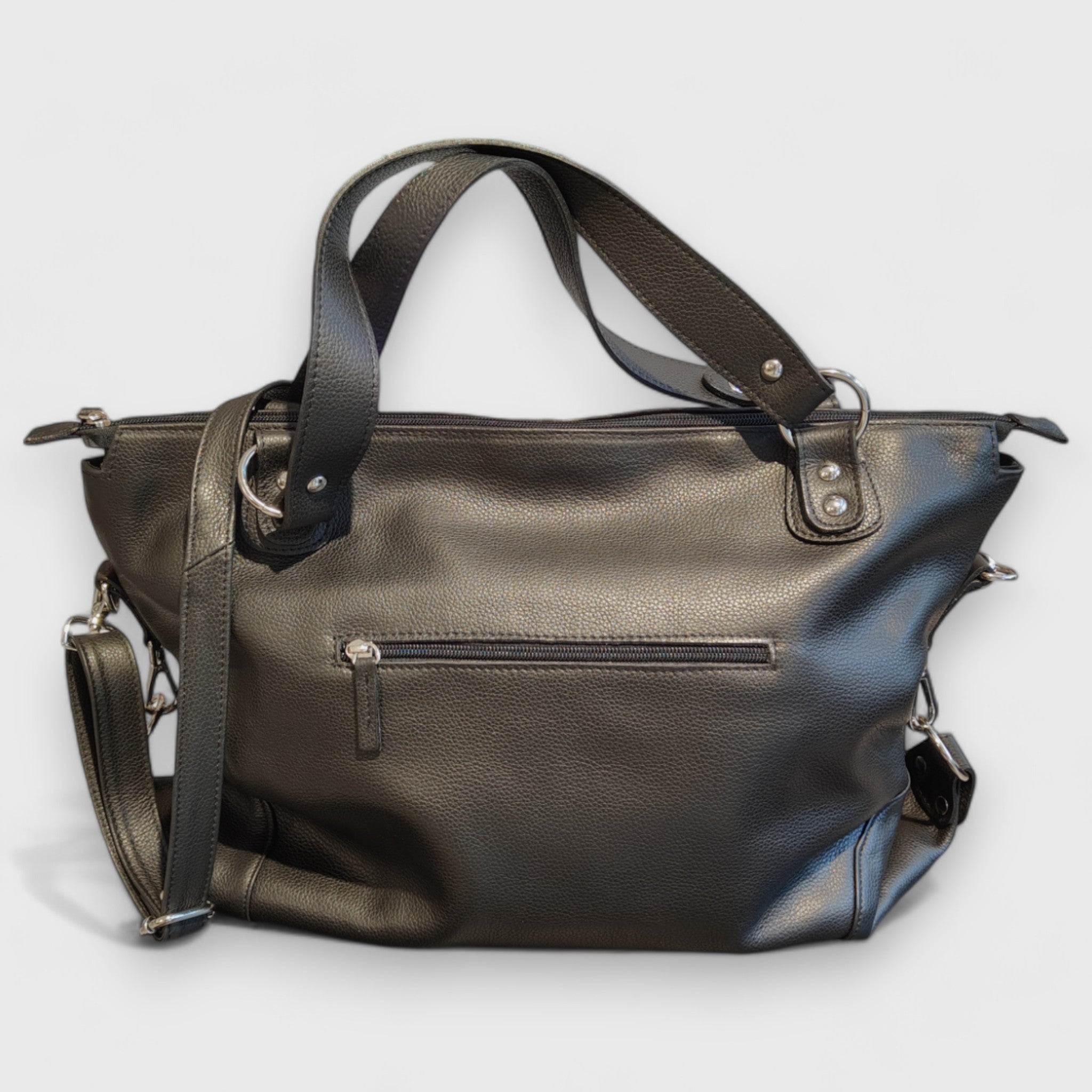 Pelletteria Pelle Nuda Milano, Artigianato Italiano, vera pelle, Borsa donna, Torino nero