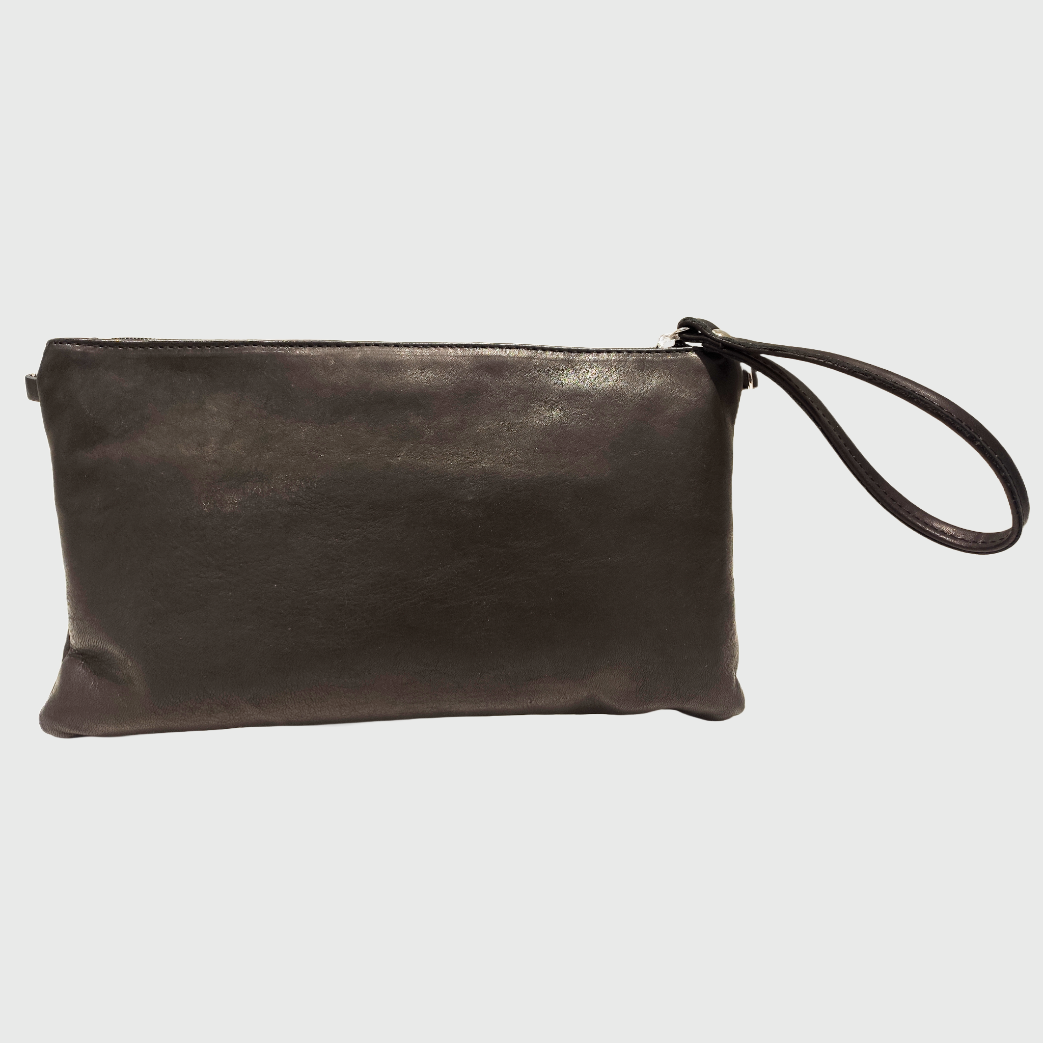 Borsa donna, borsa in pelle, vera pelle, tracolla asv nero, artigianato italiano, Pelle Nuda