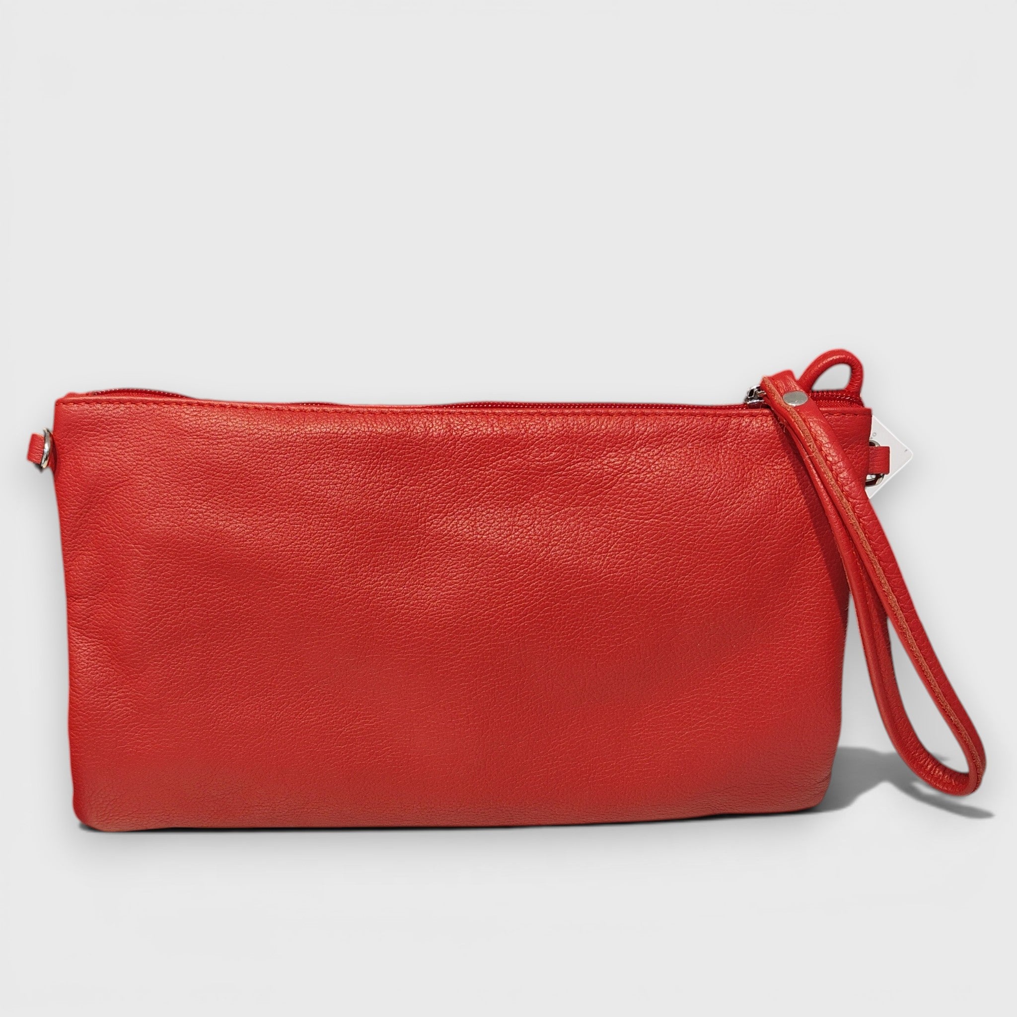 Pelletteria Pelle Nuda Milano, Vera pelle italiana, Negozio borse donna, Tracolla ASV rosso