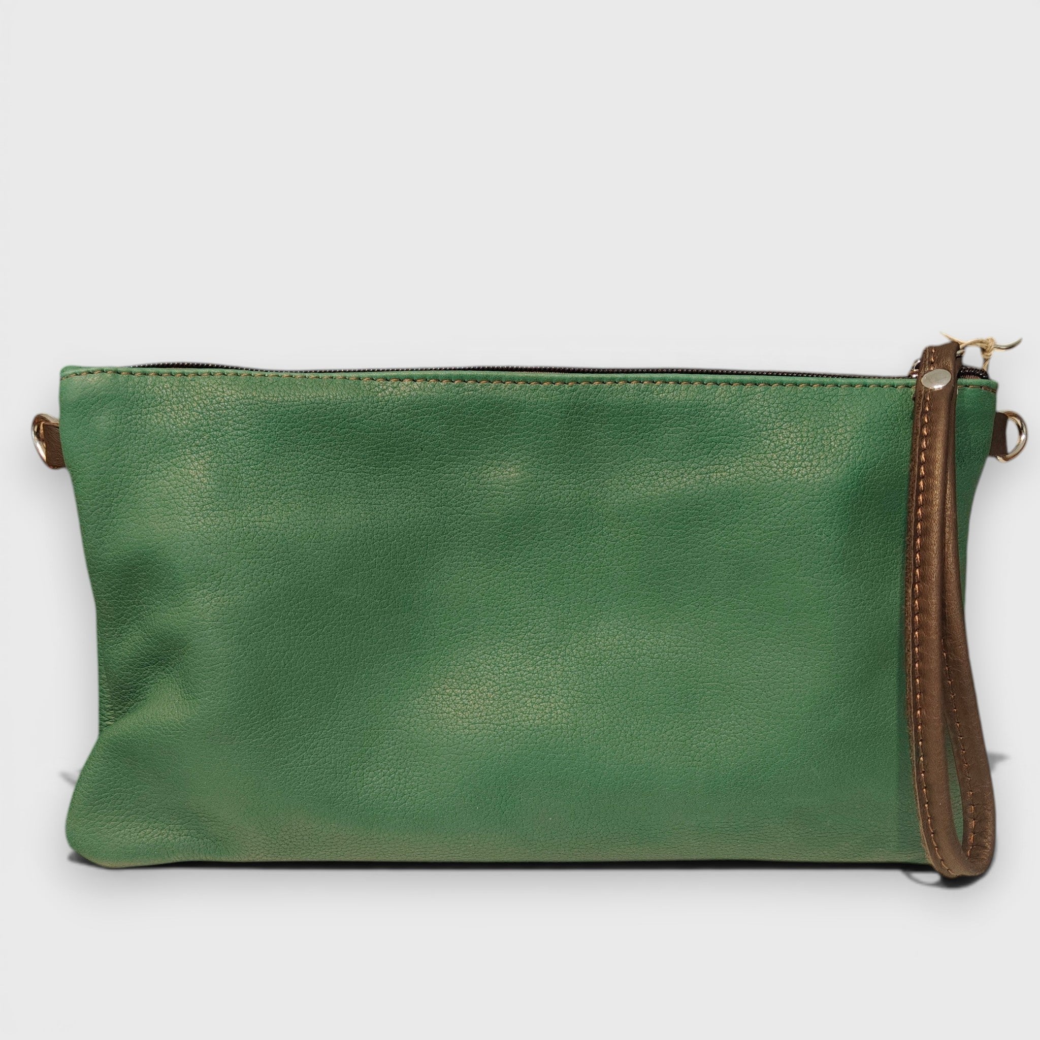 Pelletteria Pelle Nuda Milano, Vera pelle italiana, Borse donna, Tracolla asv verde