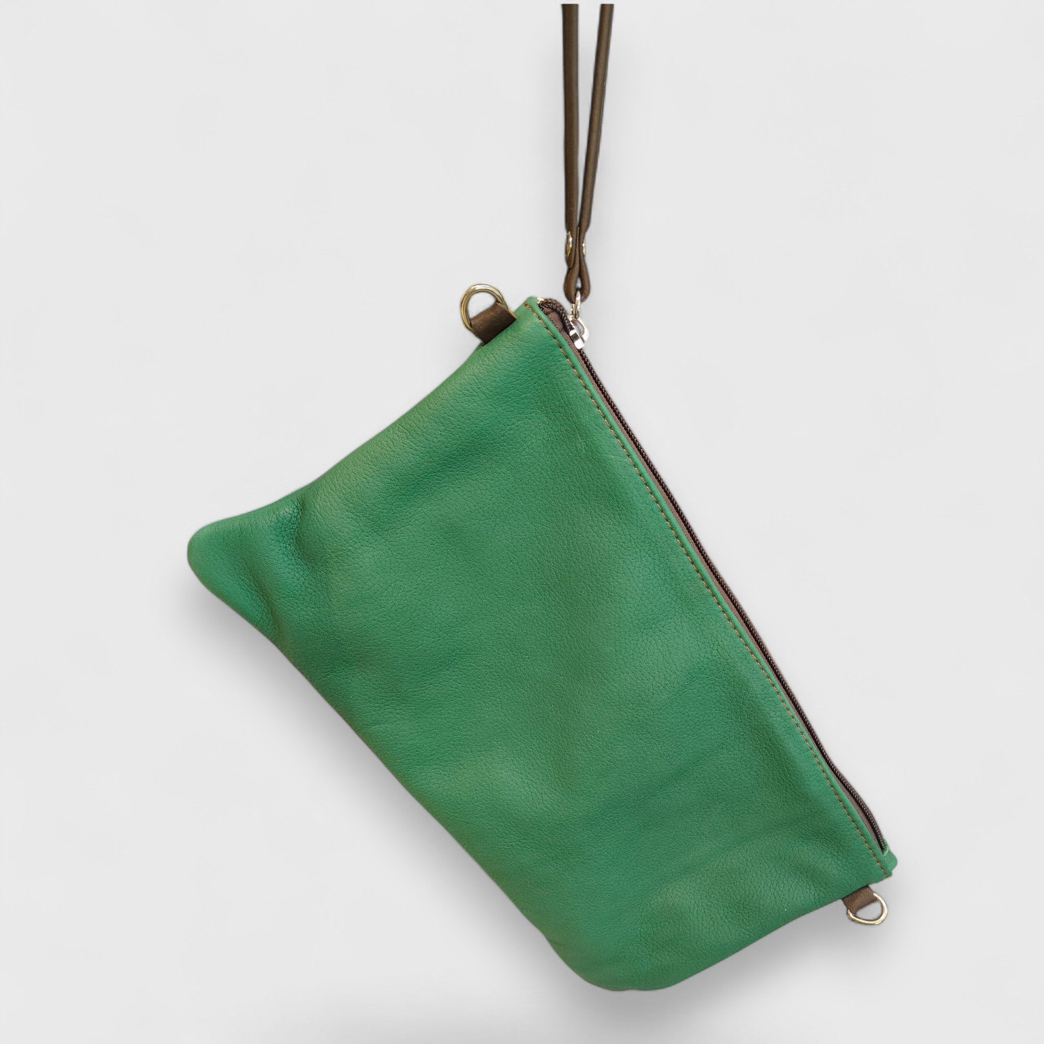 Pelletteria Pelle Nuda Milano, Vera pelle italiana, Borse donna, Tracolla asv verde