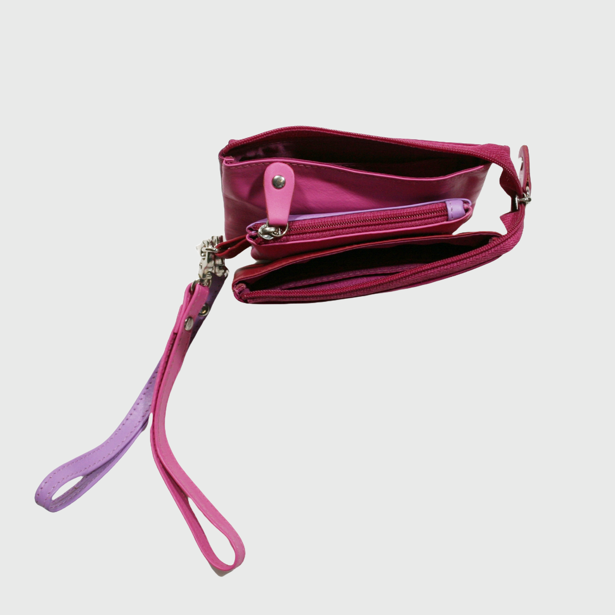 Trousse donna, borsa in pelle, vera pelle, Multicolor, artigianato italiano, Pelle Nuda Milano