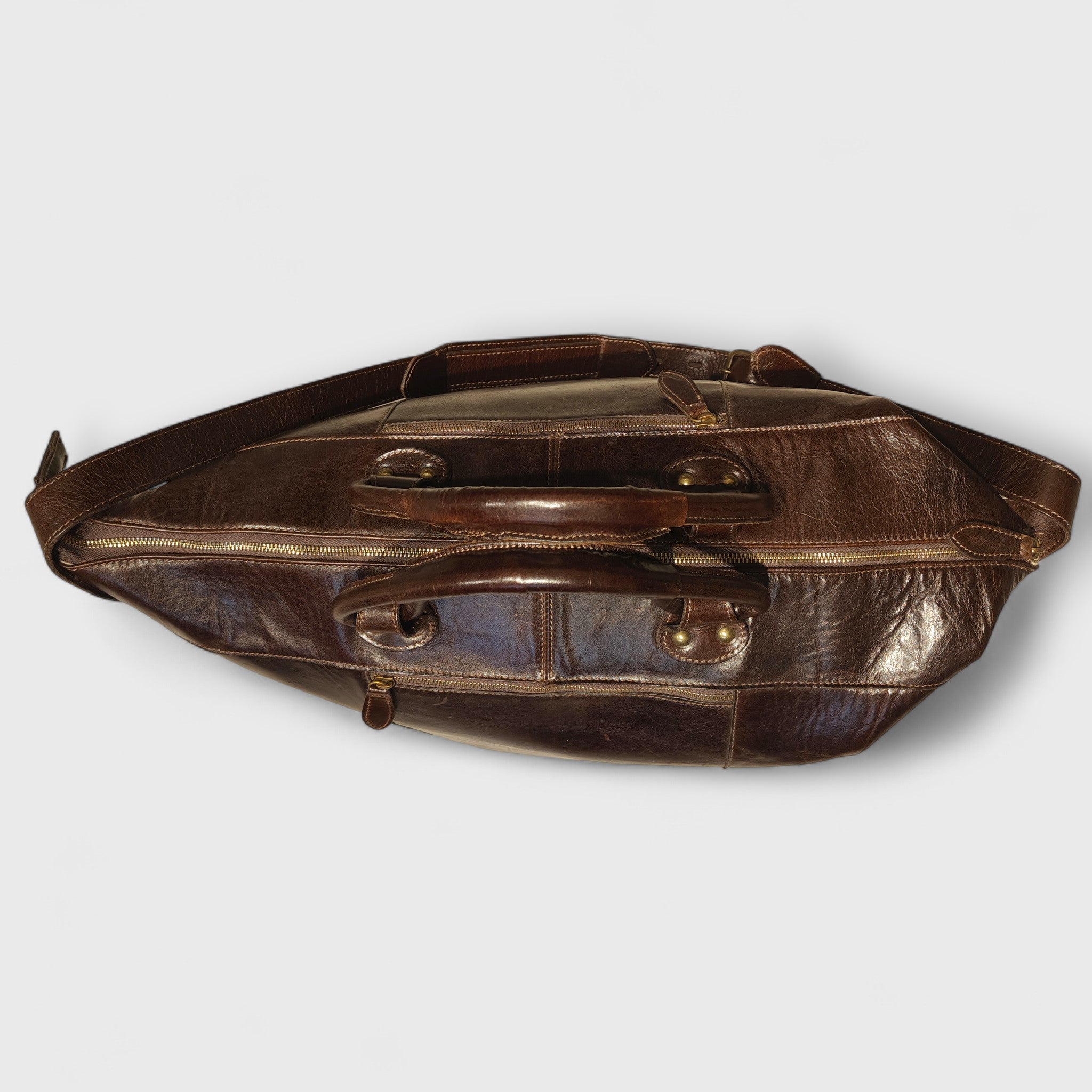 Borsa Viaggio, borsa in pelle, vera pelle, V2 testa di moro, artigianato italiano, Pelle Nuda