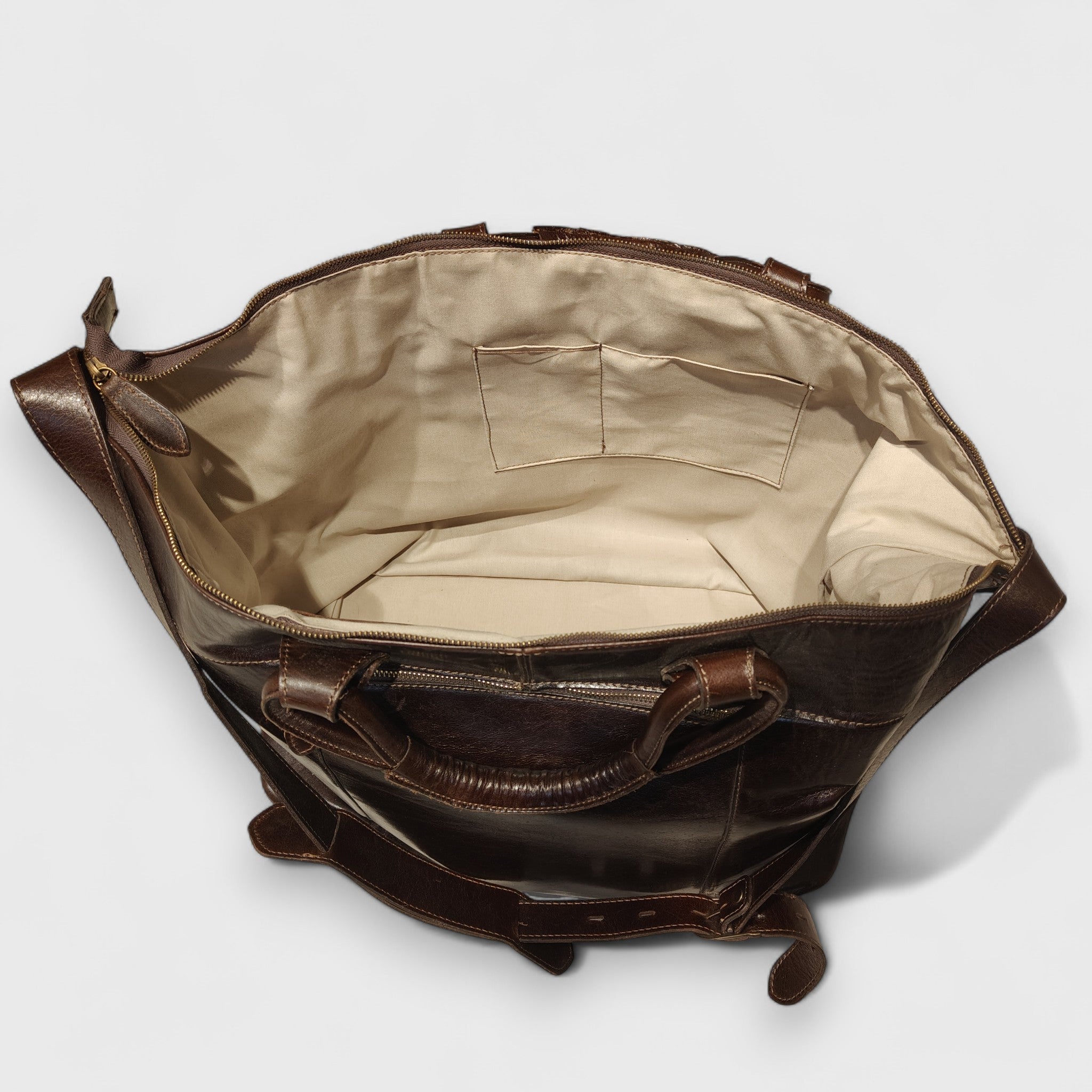 Borsa Viaggio, borsa in pelle, vera pelle, V2 testa di moro, artigianato italiano, Pelle Nuda