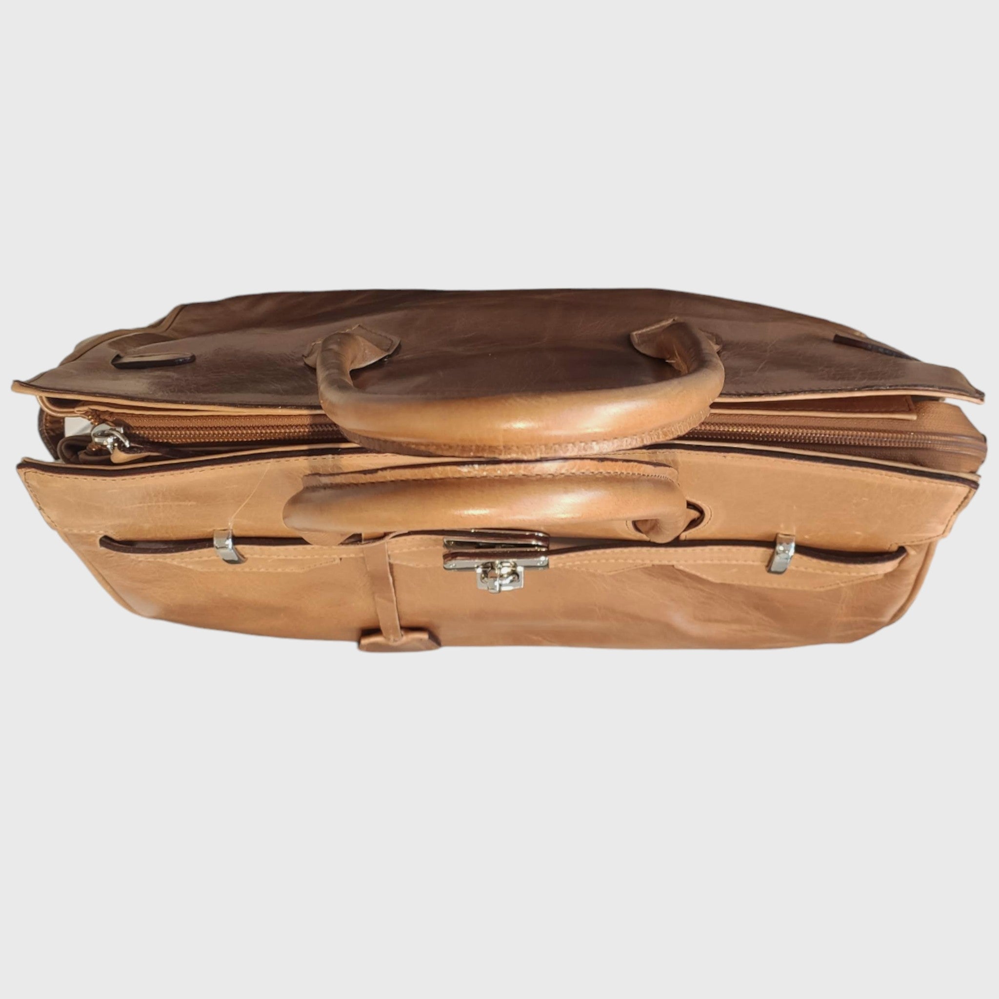 Pelletteria Pelle Nuda Milano, Artigianato italiano, Borsa donna, Birkin, Vera pelle, VIP marrone