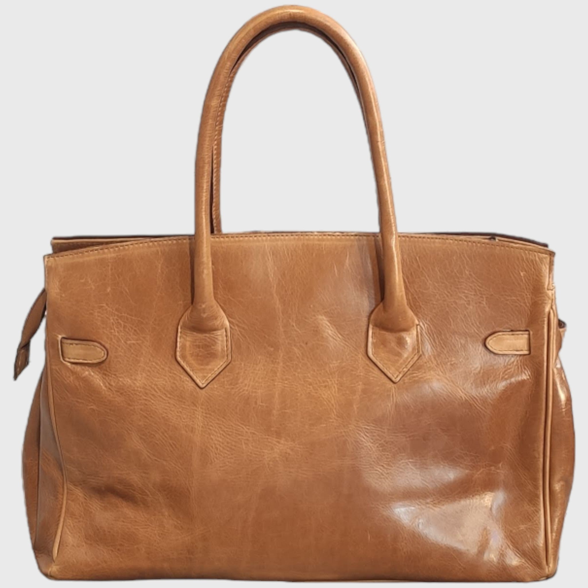 Pelletteria Pelle Nuda Milano, Artigianato italiano, Borsa donna, Birkin, Vera pelle, VIP marrone