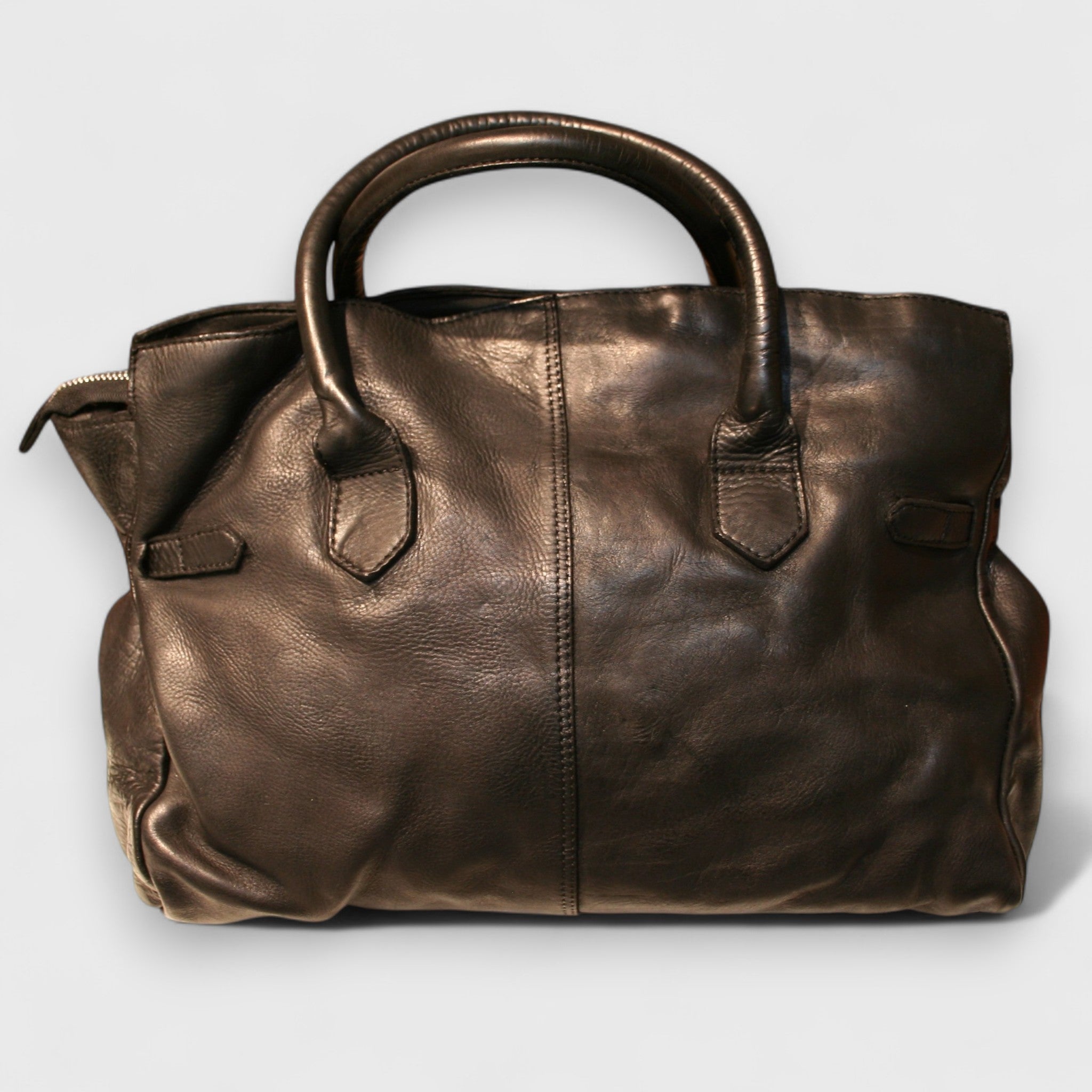 Pelletteria Pelle Nuda Milano, Artigianato Italiano, Vera pelle, Negozio borse donna, Vip cuoio lavato nero