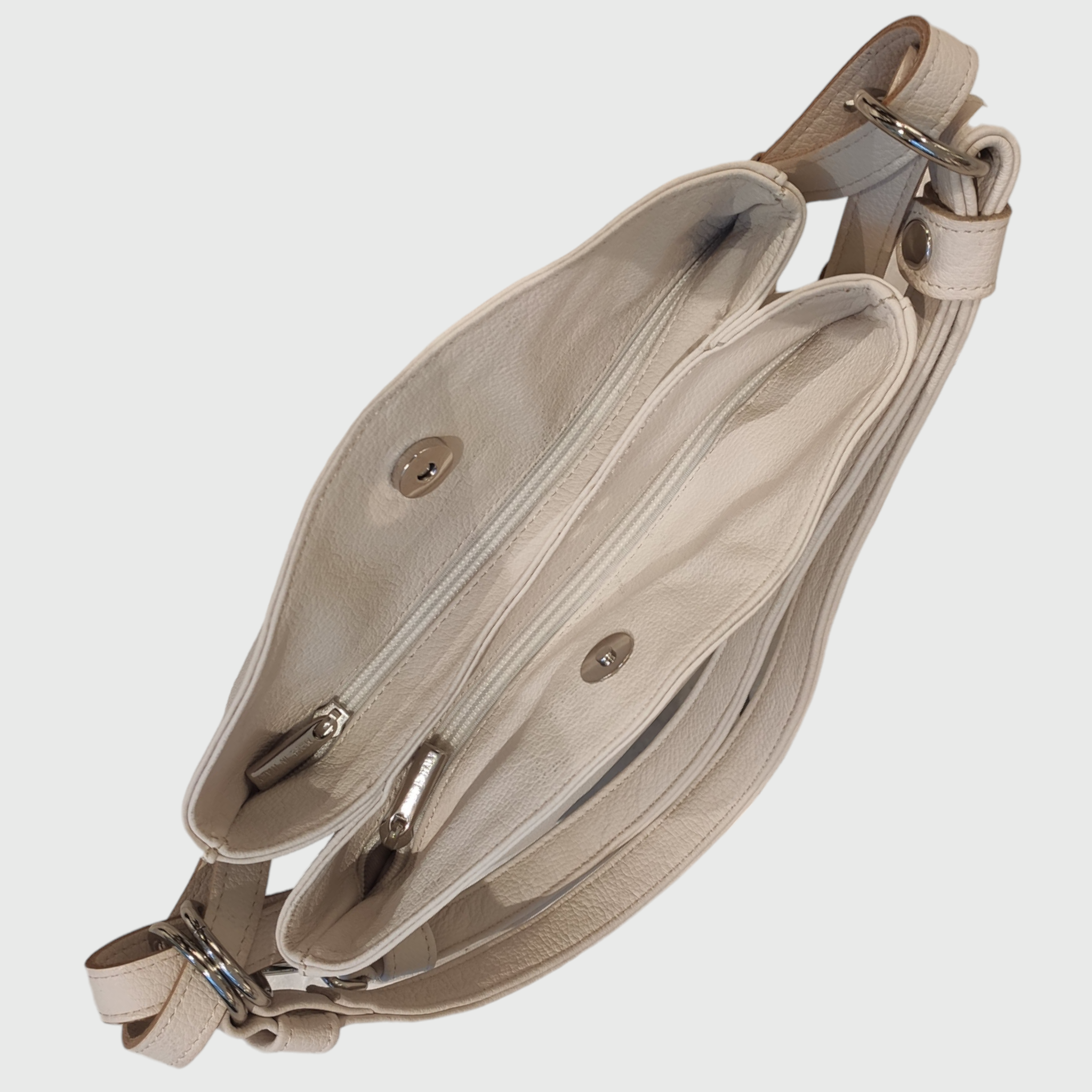 Borsa donna, Borsa in pelle, vera pelle, Valery bianco, artigianato italiano, Pelletteria Pelle Nuda