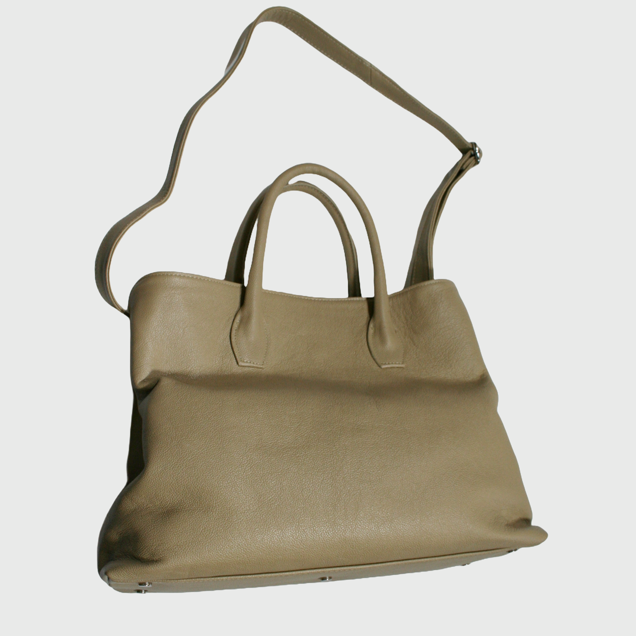 Borsa donna, borsa in pelle, vera pelle, Venezia Beige, artigianato italiano, Pelle Nuda