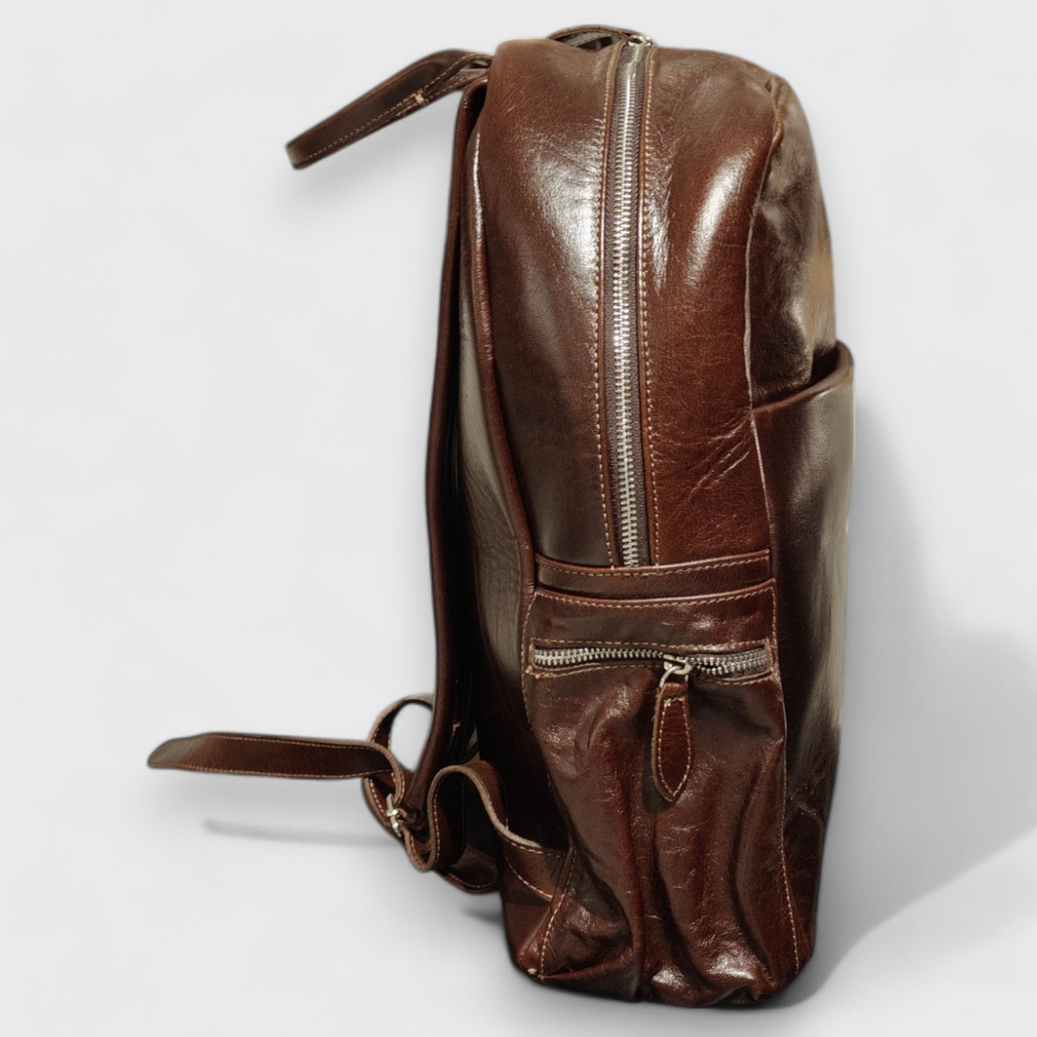 Pelletteria Pelle Nuda Milano, Artigianato Italiano, Vera pelle, Borsa donna, Venty marrone