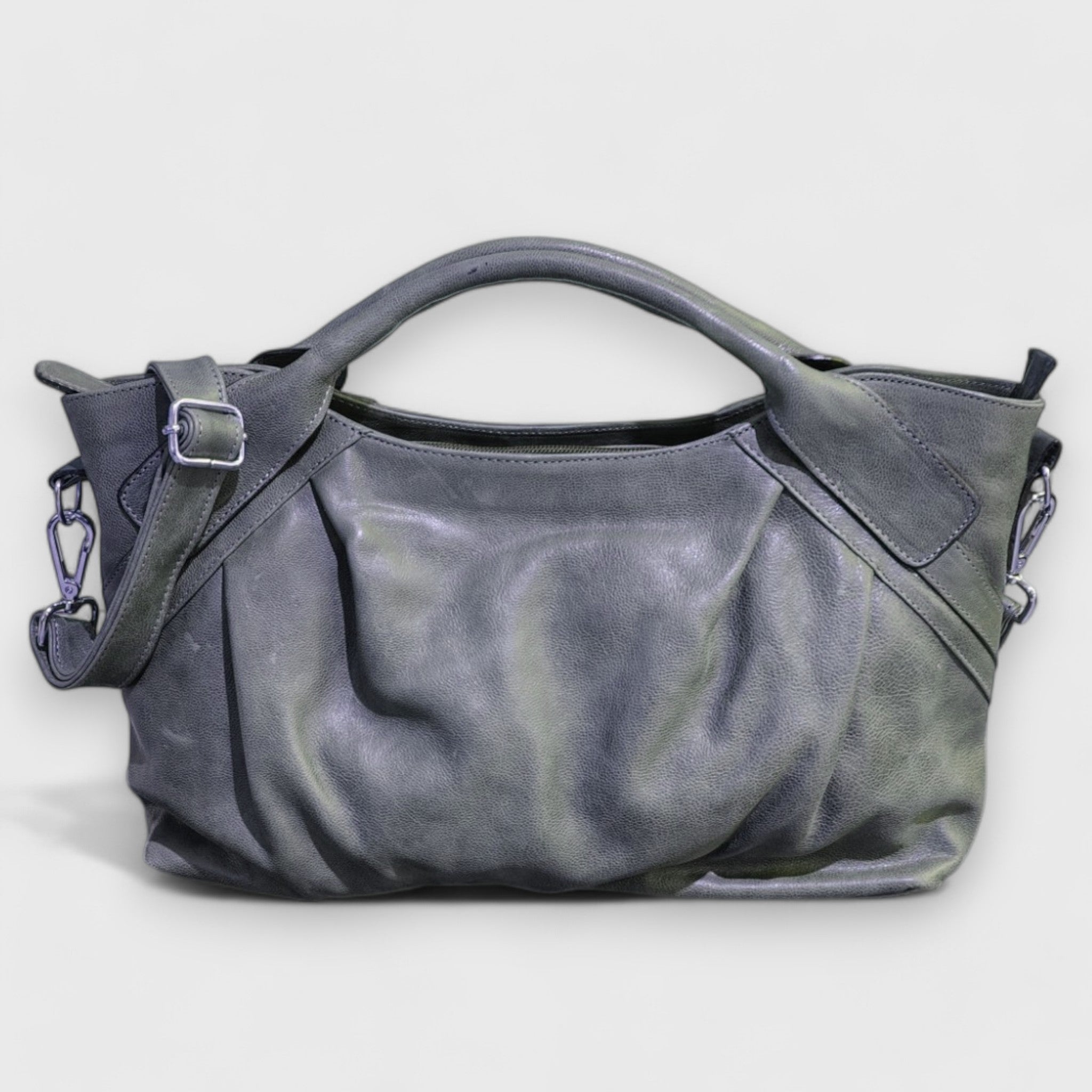 Pelletteria Pelle Nuda Milano, Artigianato Italiano, Vera pelle, Borsa donna, Veronica blu