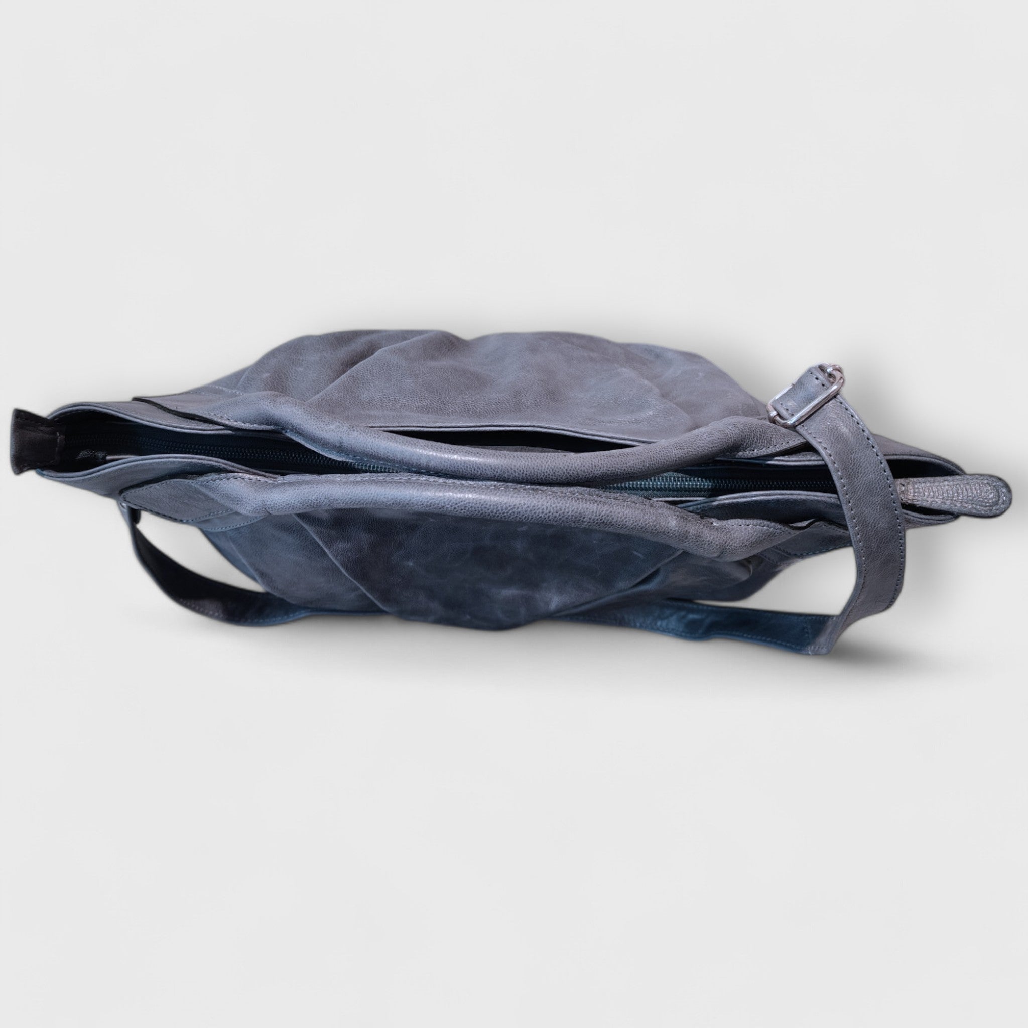 Pelletteria Pelle Nuda Milano, Artigianato Italiano, Vera pelle, Borsa donna, Veronica blu