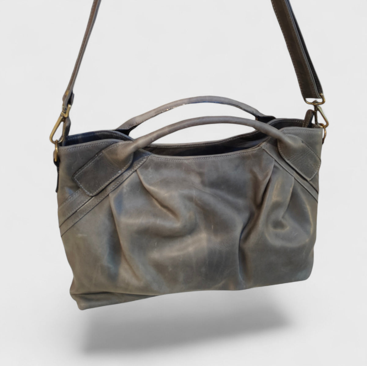 Pelletteria Pelle Nuda Milano, Vera pelle italiana, Negozio borse donna, Veronica grigio