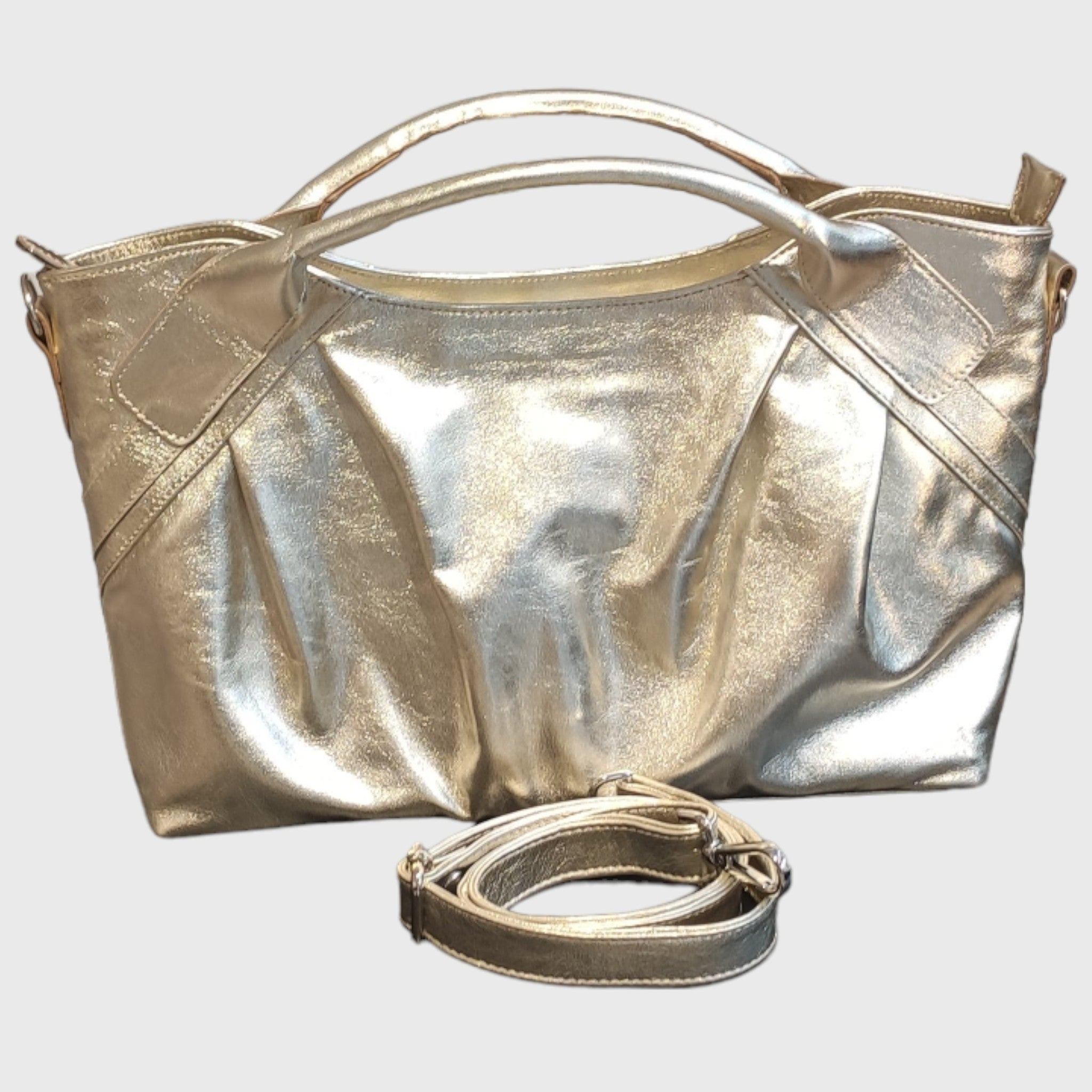 Pelletteria Pelle Nuda Milano, Artigianato italiano, Borsa donna, Vera pelle, Veronica oro