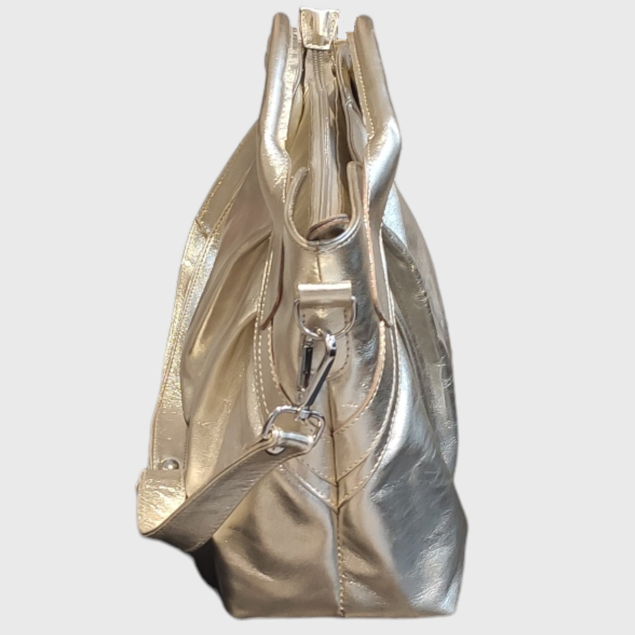 Pelletteria Pelle Nuda Milano, Artigianato italiano, Borsa donna, Vera pelle, Veronica oro