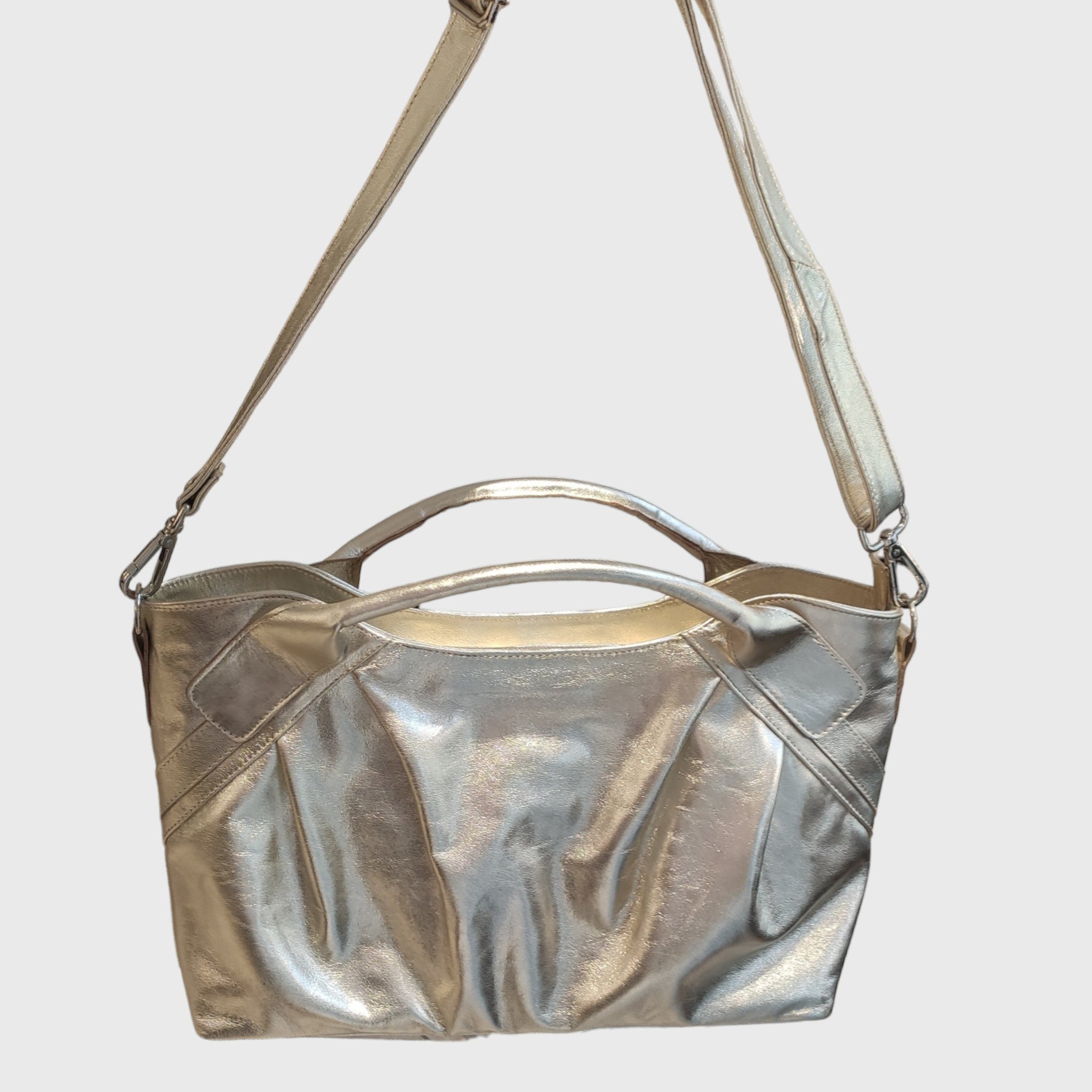 Pelletteria Pelle Nuda Milano, Artigianato italiano, Borsa donna, Vera pelle, Veronica oro