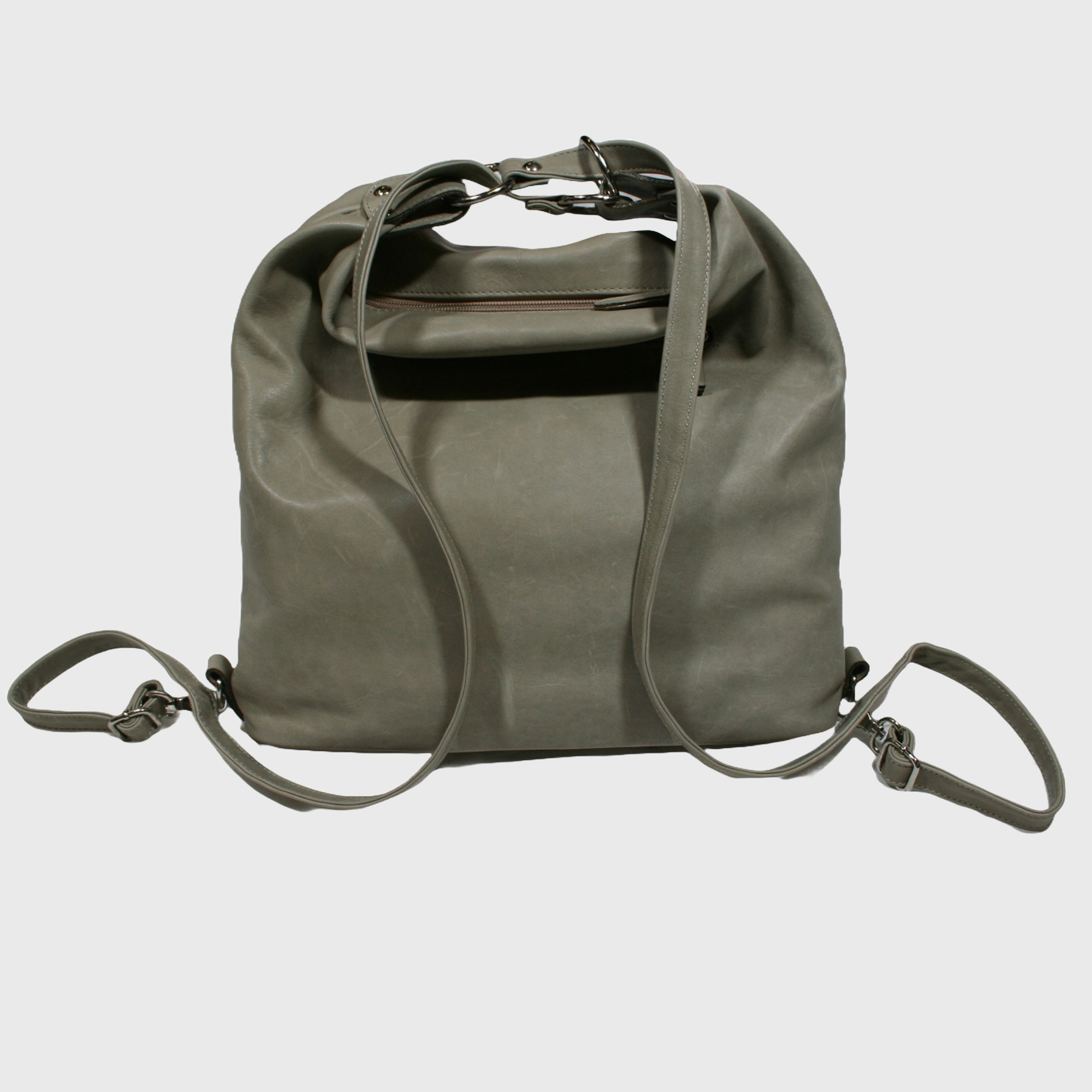Borsa donna, borsa in pelle, vera pelle, Zaino Nuovo Grigio, artigianato italiano, Pelle Nuda
