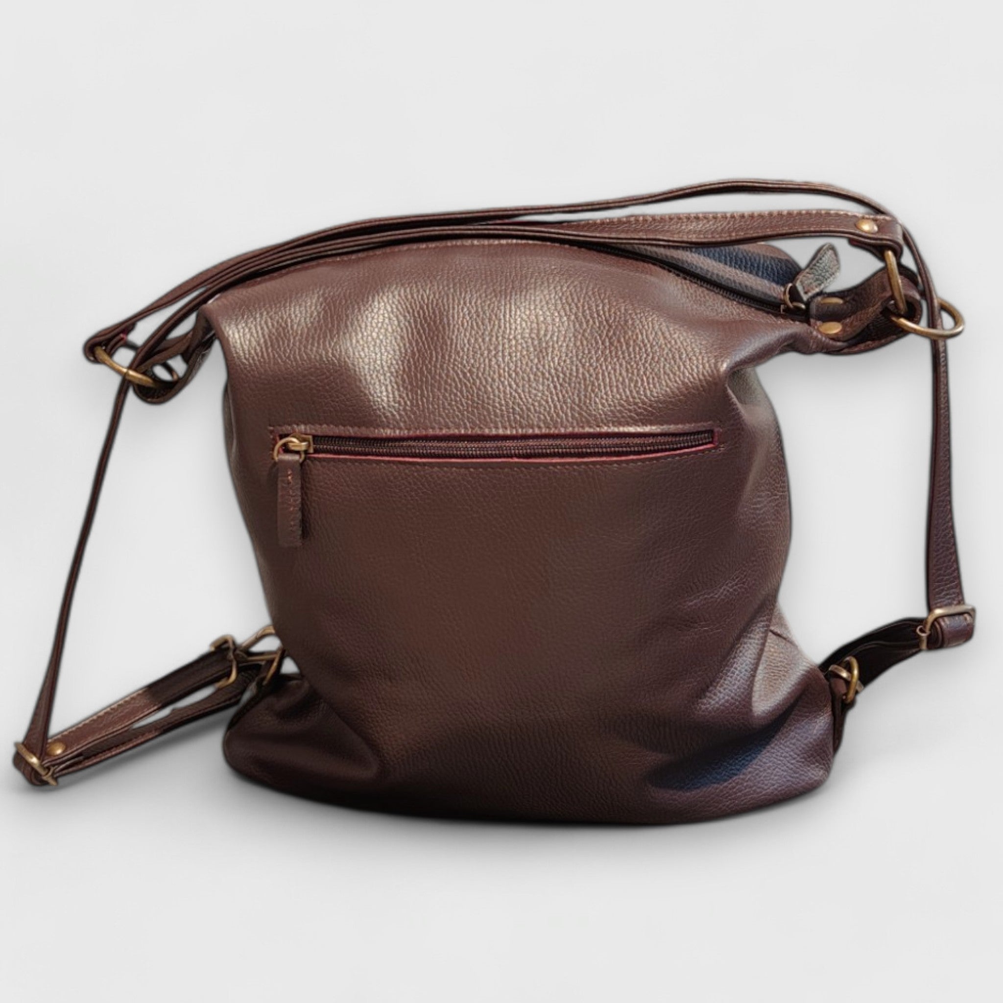 Pelletteria Pelle Nuda Milano, Vera pelle, Artigianato italiano, borsa donna, Borsa zaino 2024 viola