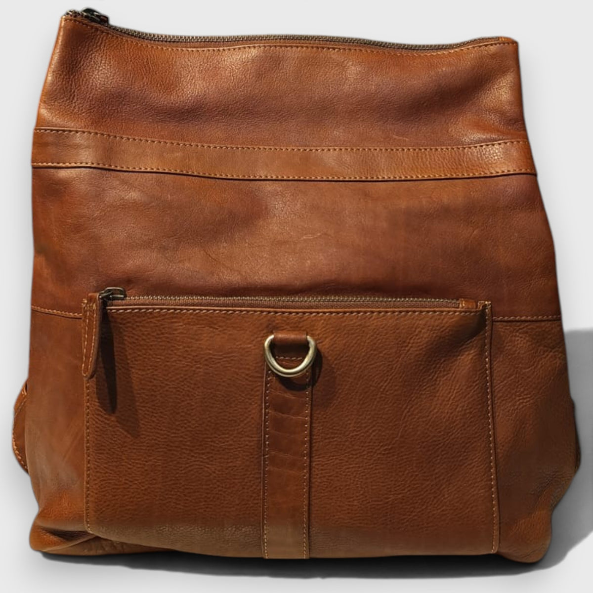 Pelletteria Pelle Nuda Milano, Vera Pelle Italiana, Negozio borse donna, Zaino Allen marrone