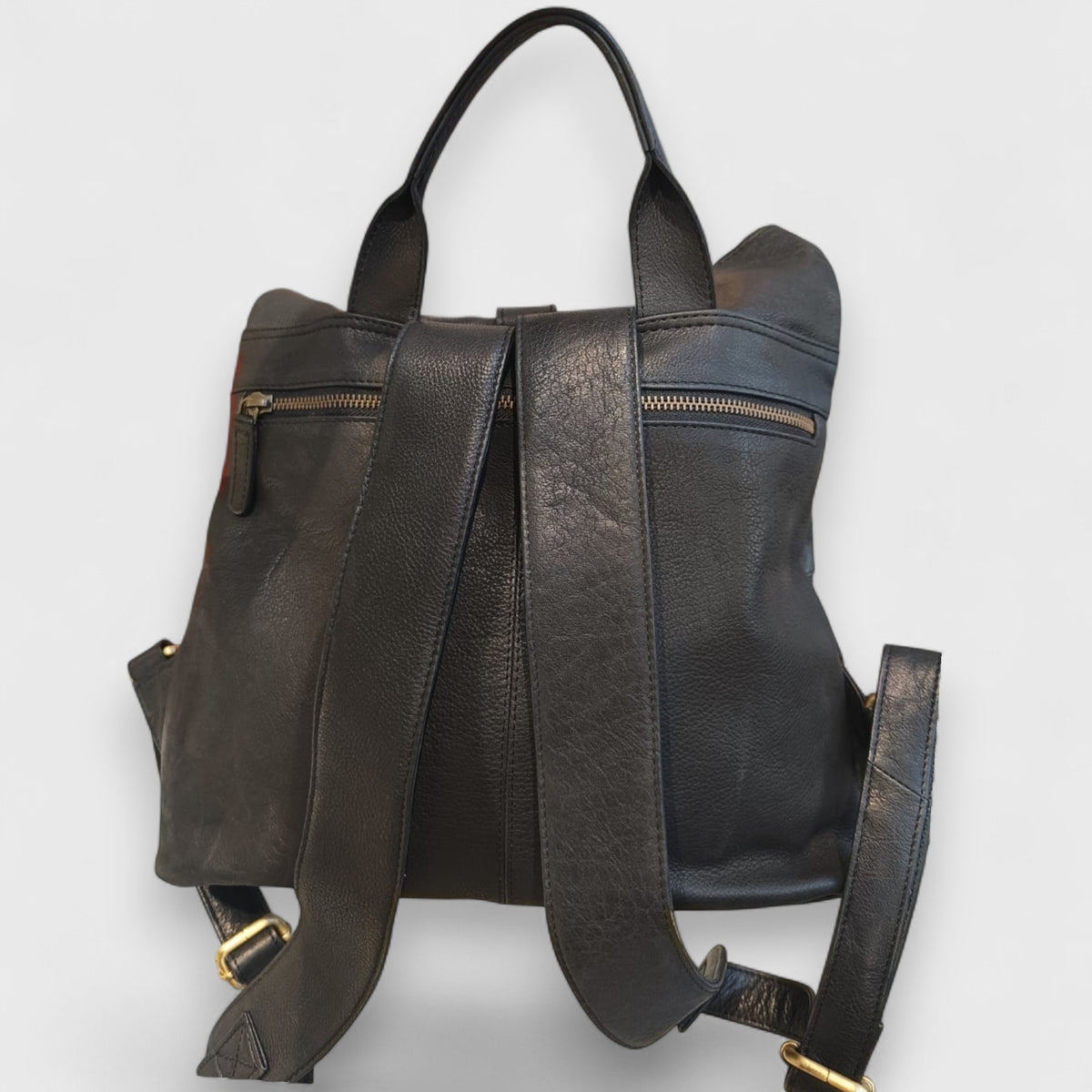 Pelletteria Pelle Nuda Milano, Vera pelle Italiana, Negozio borse donna, Zaino Allen nero