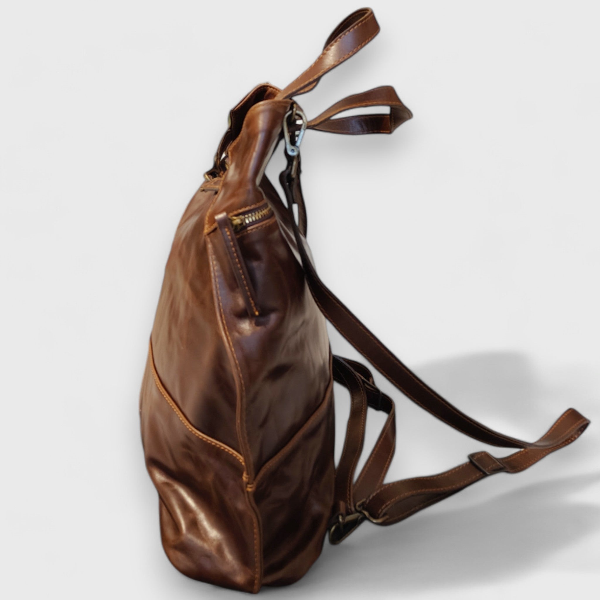 ANGOLI Backpack in brown leather