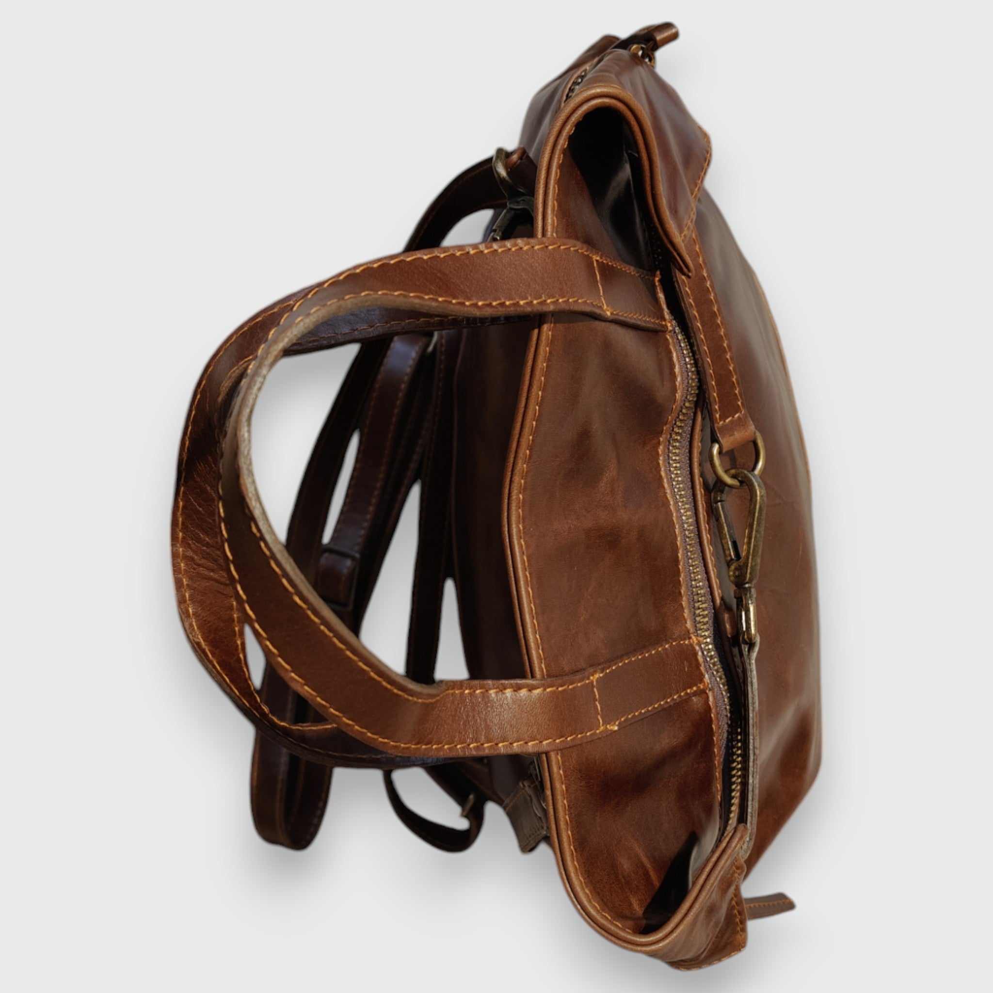 ANGOLI Backpack in brown leather