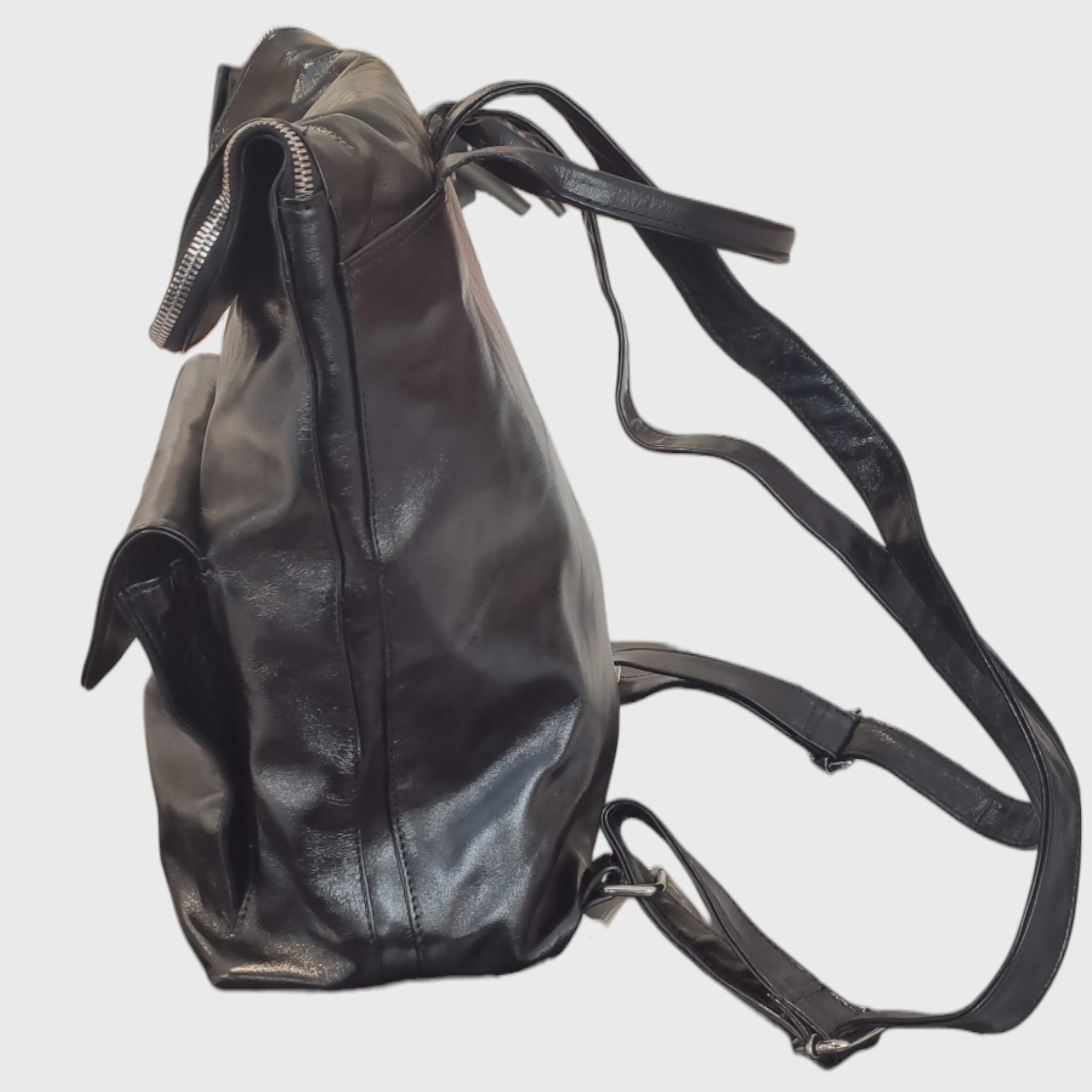 Pelletteria Pelle Nuda Milano, Zaino uomo donna, vera pelle, artigianato italiano