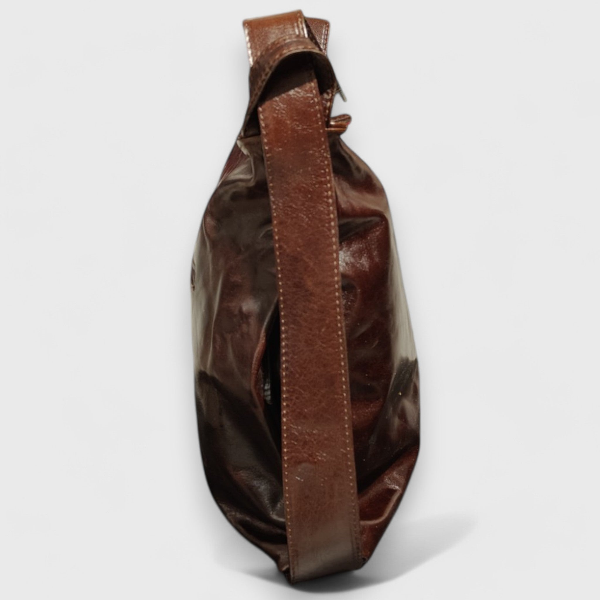 Pelletteria Pelle Nuda Milano, Artigianato Italiano, Vera pelle, Borsa donna, Zaino Roma marrone