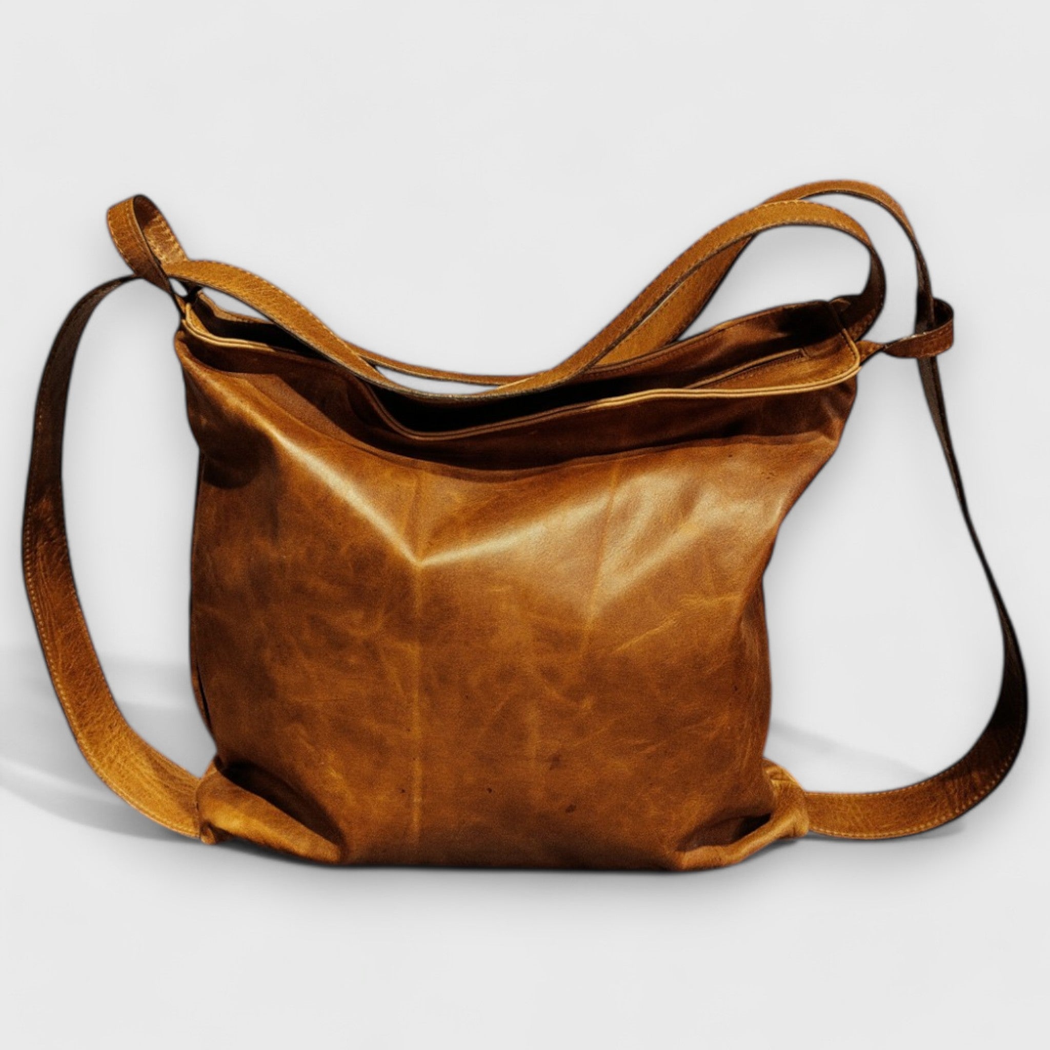 Pelletteria Pelle Nuda Milano, Artigianato italiano, vera pelle, negozio borse donna, Zaino marrone