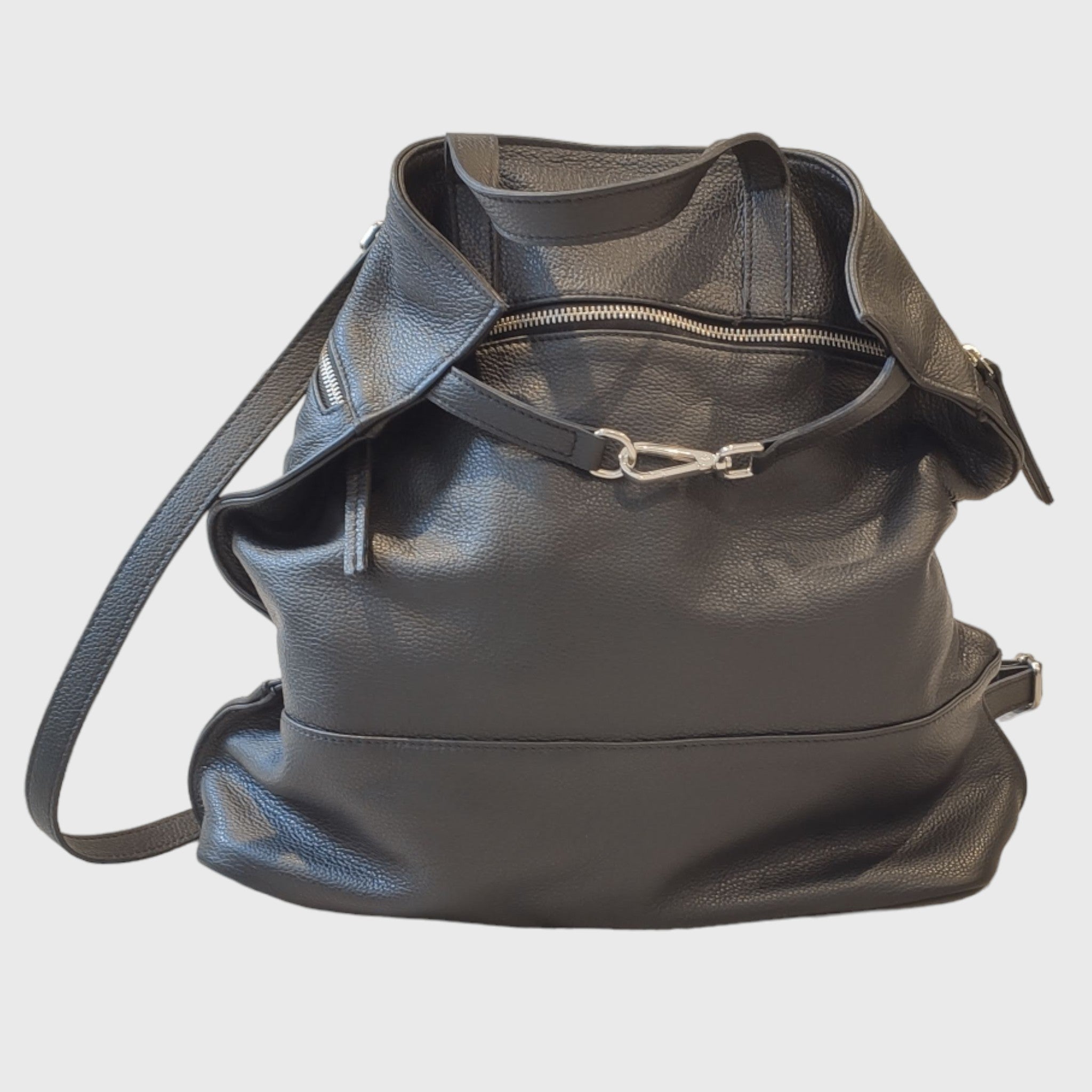 Pelletteria Pelle Nuda Milano, Zaino Angoli, vera pelle, borsa donna, artigianato italiano