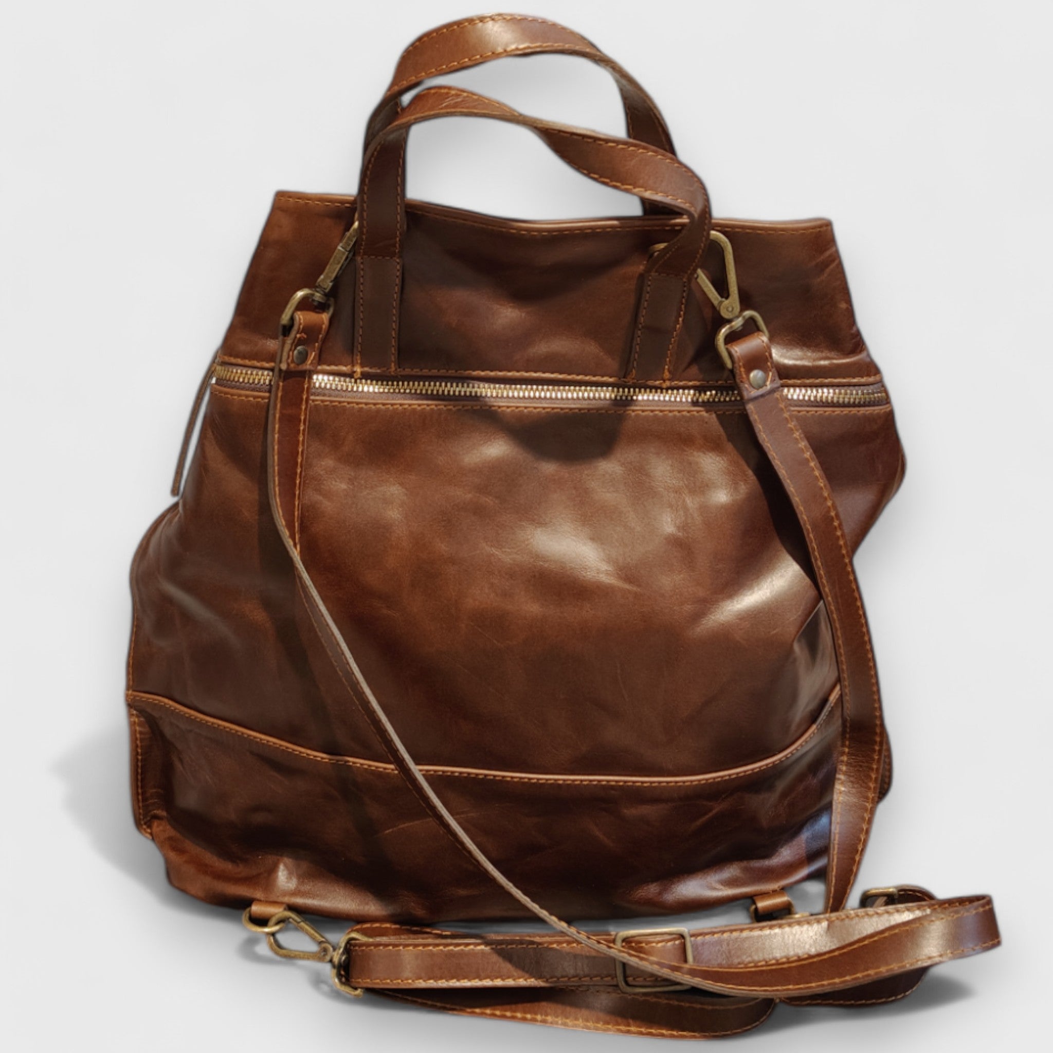 ANGOLI Backpack in brown leather
