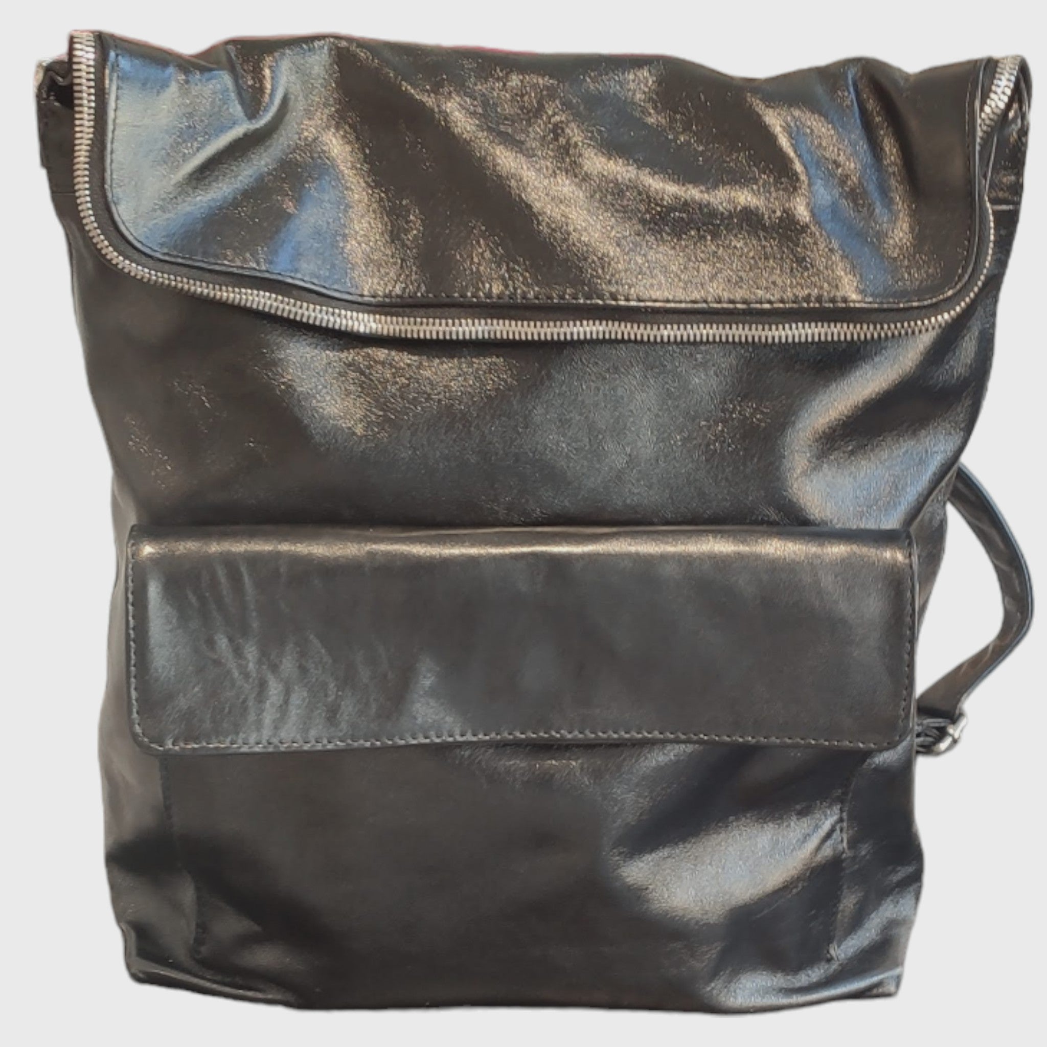 Pelletteria Pelle Nuda Milano, Zaino uomo donna, vera pelle, artigianato italiano