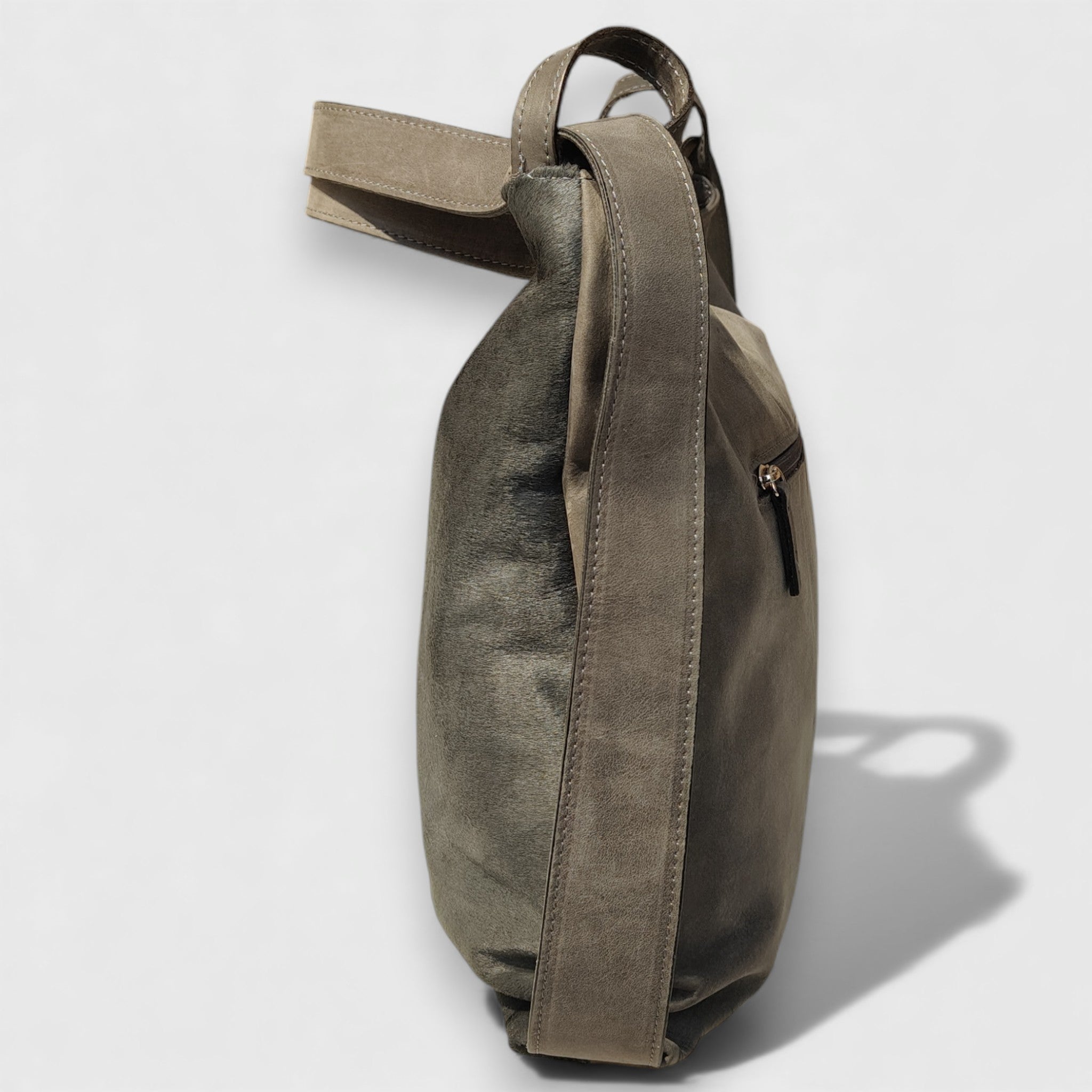 Pelletteria Pelle Nuda Milano, Artigianato italiano, Vera pelle, Negozio borse donna, Zaino roma cavallino grigio