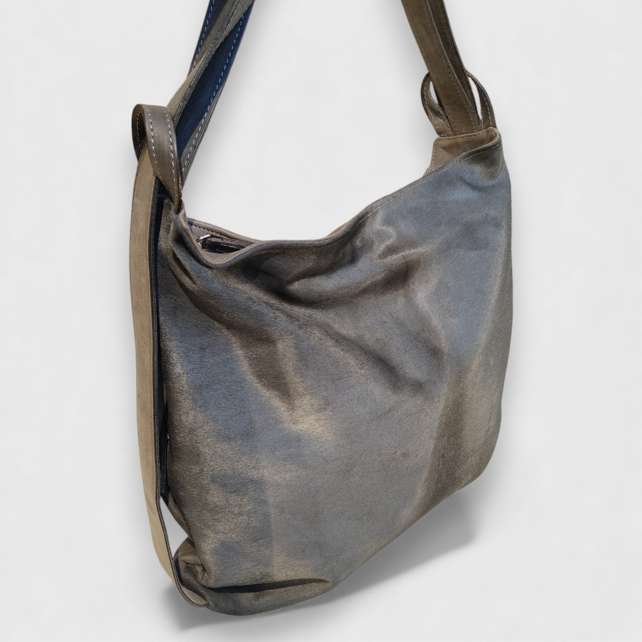 Pelletteria Pelle Nuda Milano, Artigianato italiano, Vera pelle, Negozio borse donna, Zaino roma cavallino grigio