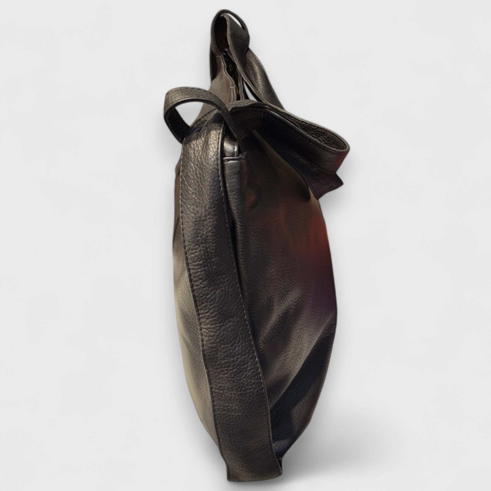 Pelletteria Pelle Nuda Milano, Artigianato Italiano, Vera Pelle, Negozio borse donna, Zaino Roma nero