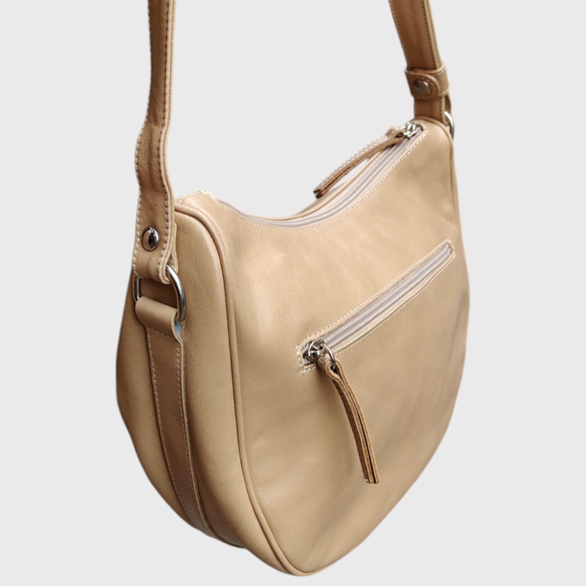 Pelletteria Pelle Nuda Milano, Artigianato italiano, vera pelle, borsa donna, Aurora marrone