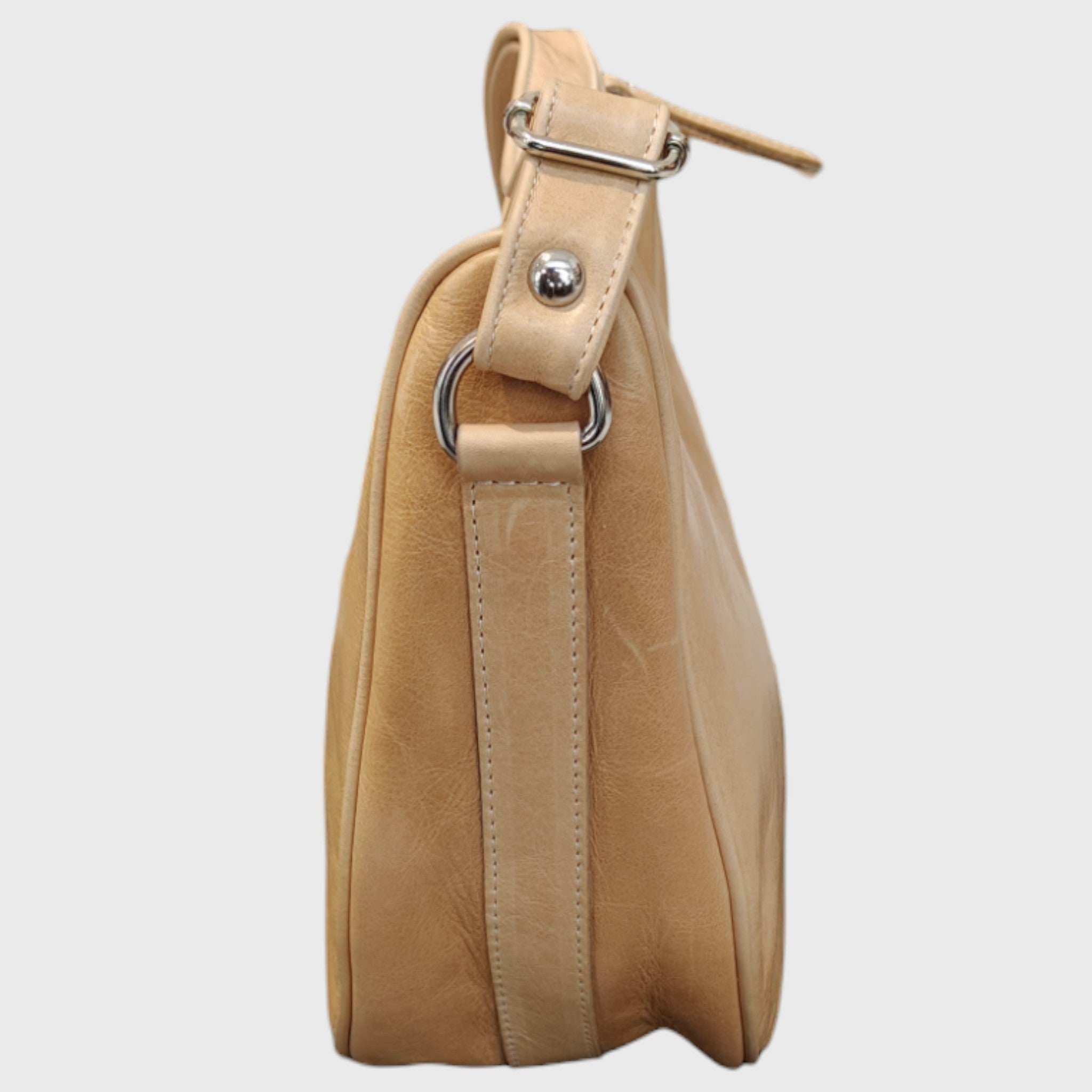 Pelletteria Pelle Nuda Milano, Artigianato italiano, Borsa donna, Vera pelle, Aurora marrone