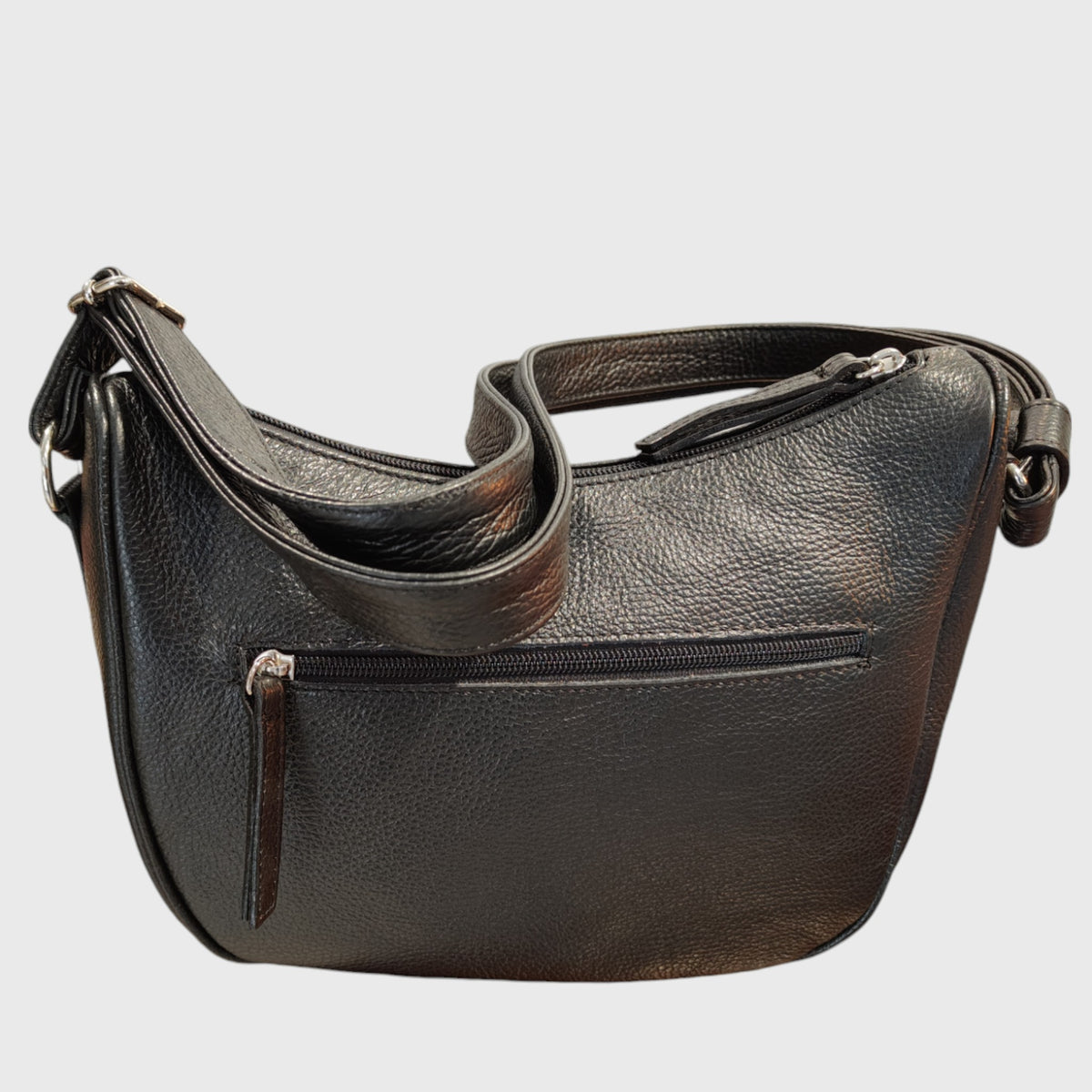 Pelletteria Pelle Nuda Milano, Artigianato italiano, vera pelle, borsa donna, Aurora nero