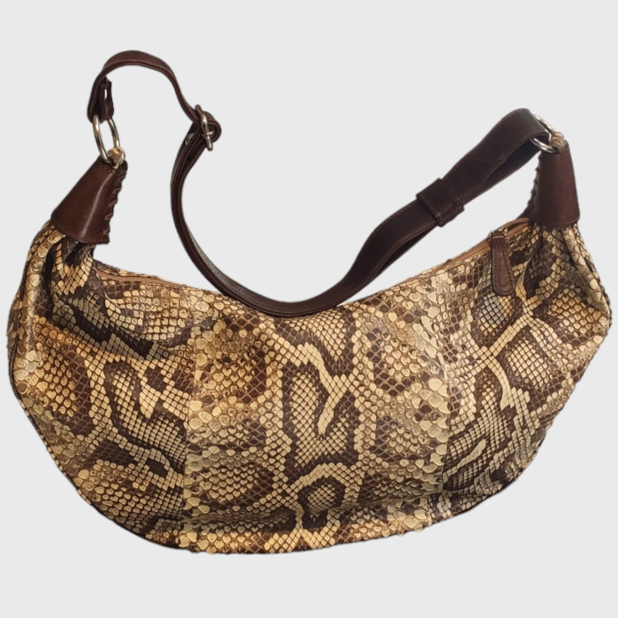 Pelletteria Pelle Nuda Milano, Artigianato italiano, vera pelle, borsa donna, Banana in pitone