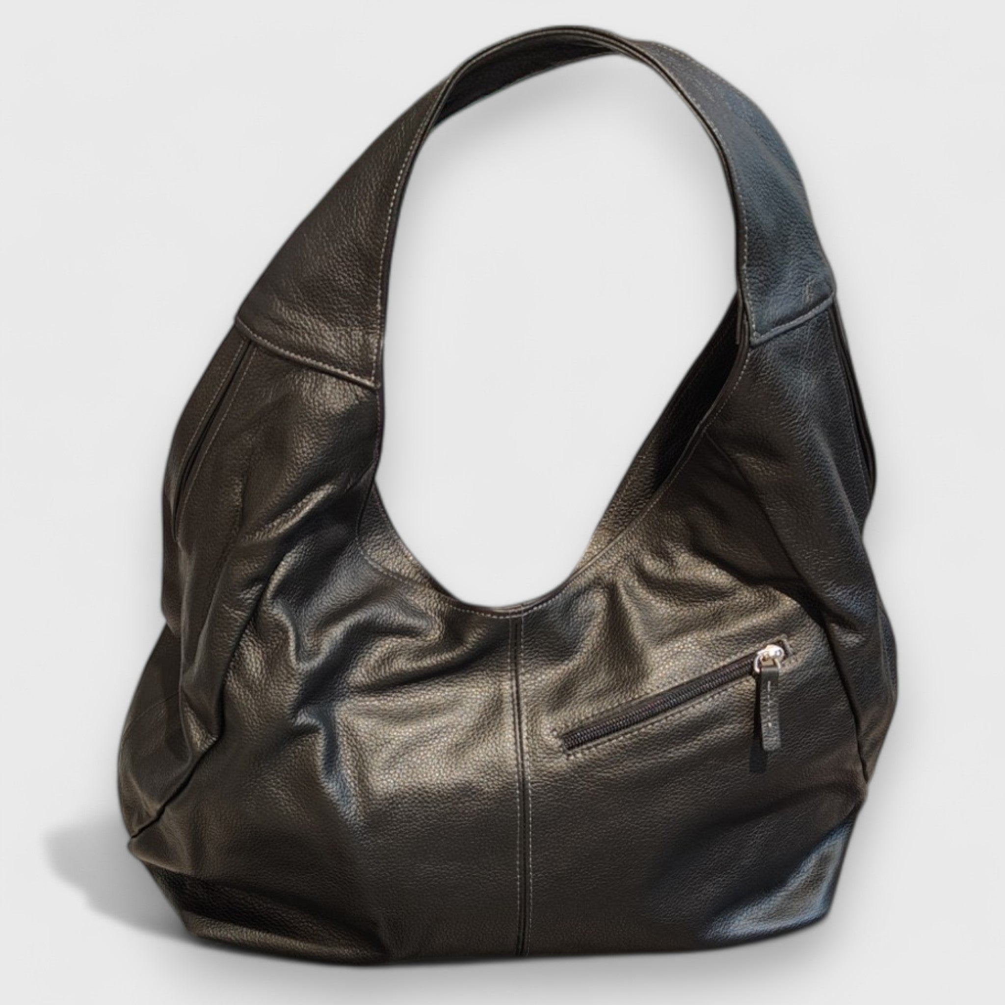 Pelletteria Pelle Nuda Milano, artigianato Italiano, vera pelle, borsa donna, Barchetta nera