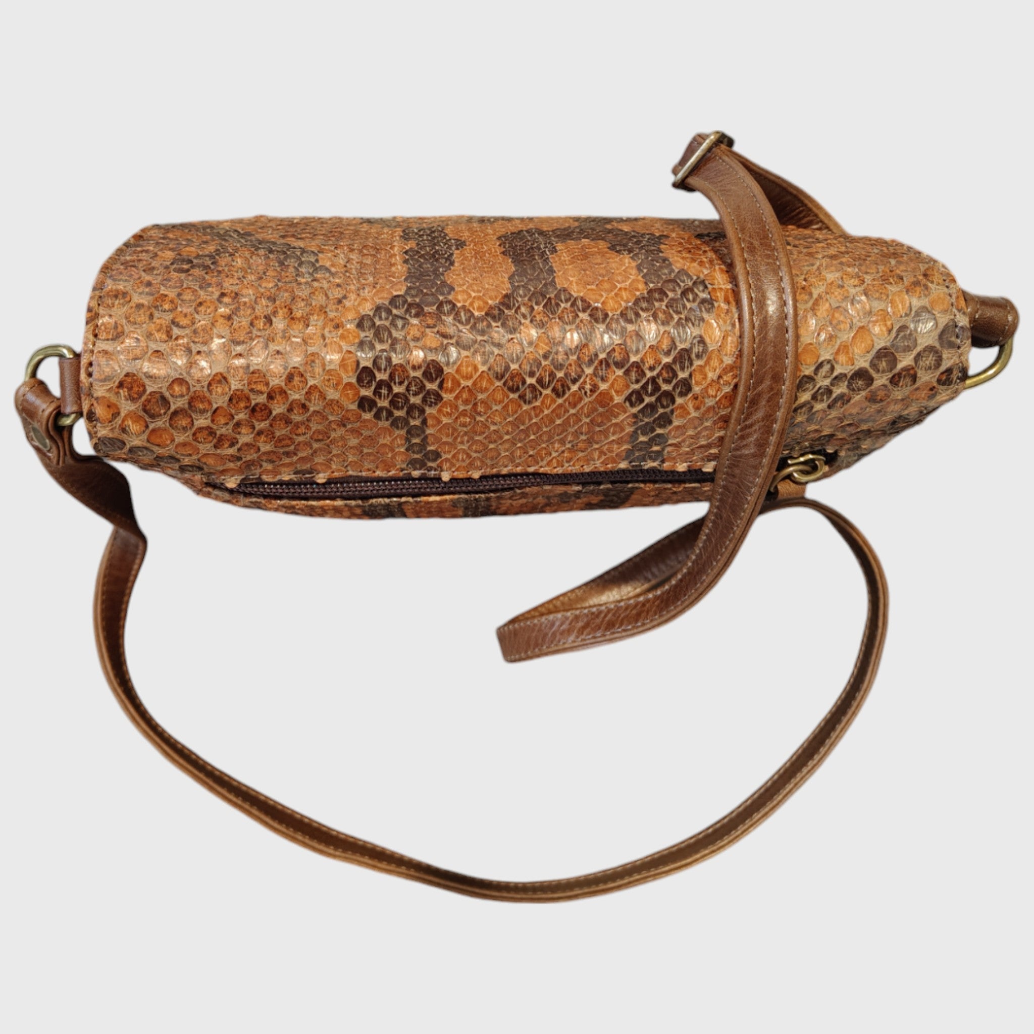 Pelletteria Pelle Nuda Milano Artigianato italiano, vera pelle, borsa donna, Big tre soffietti pitone