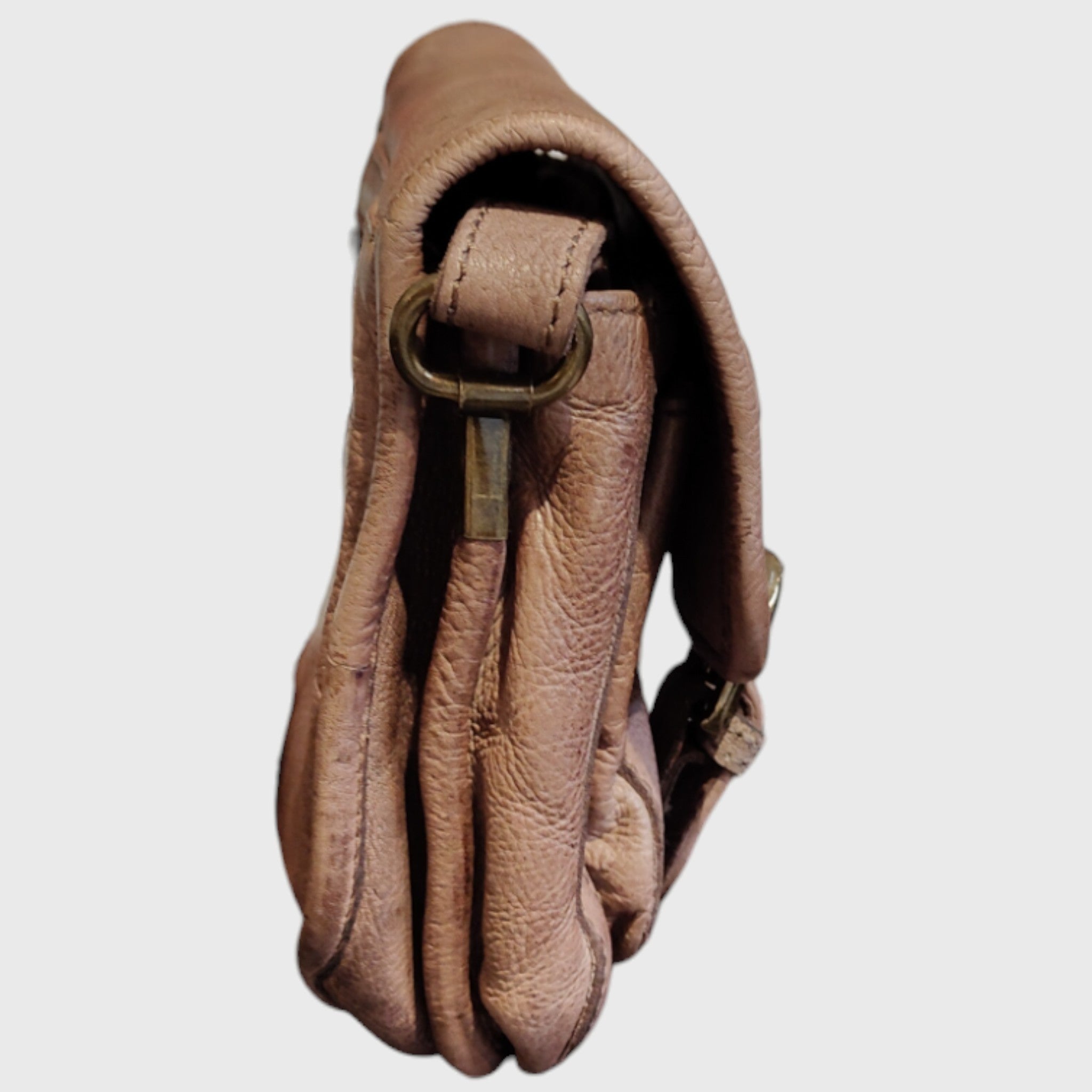 Pelletteria Pelle Nuda Milano, Artigianato italiano, vera belle, tracolla donna, Gaia marrone